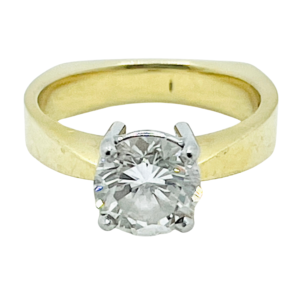 "BIRKS" Diamond Solitaire Engagement Ring