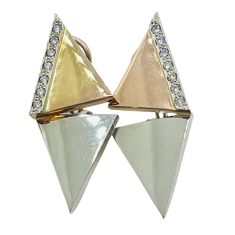 Diamond Geometrical Earrings