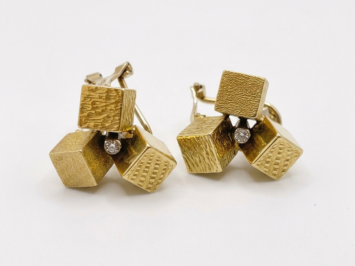 Geometric Box Earrings