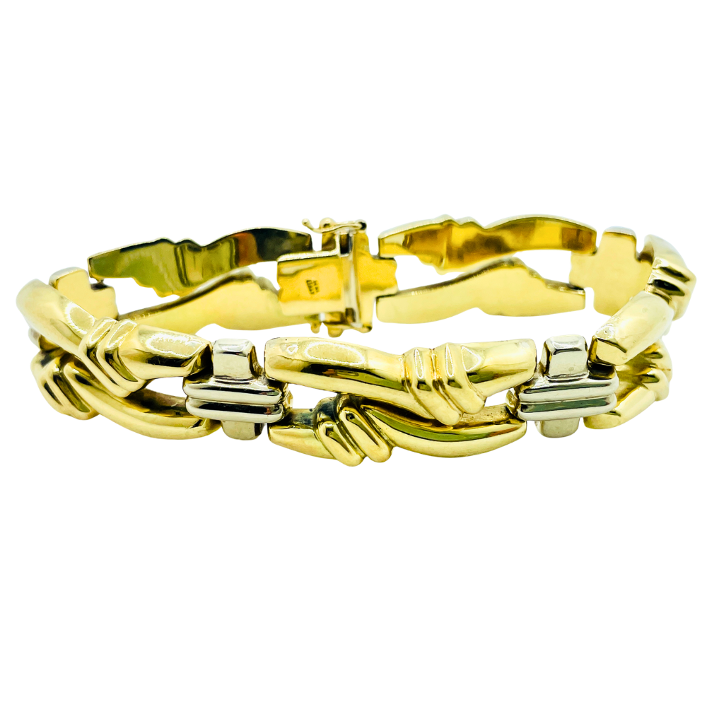 Italian Two-Tone "Fancy" Link Bracelet
