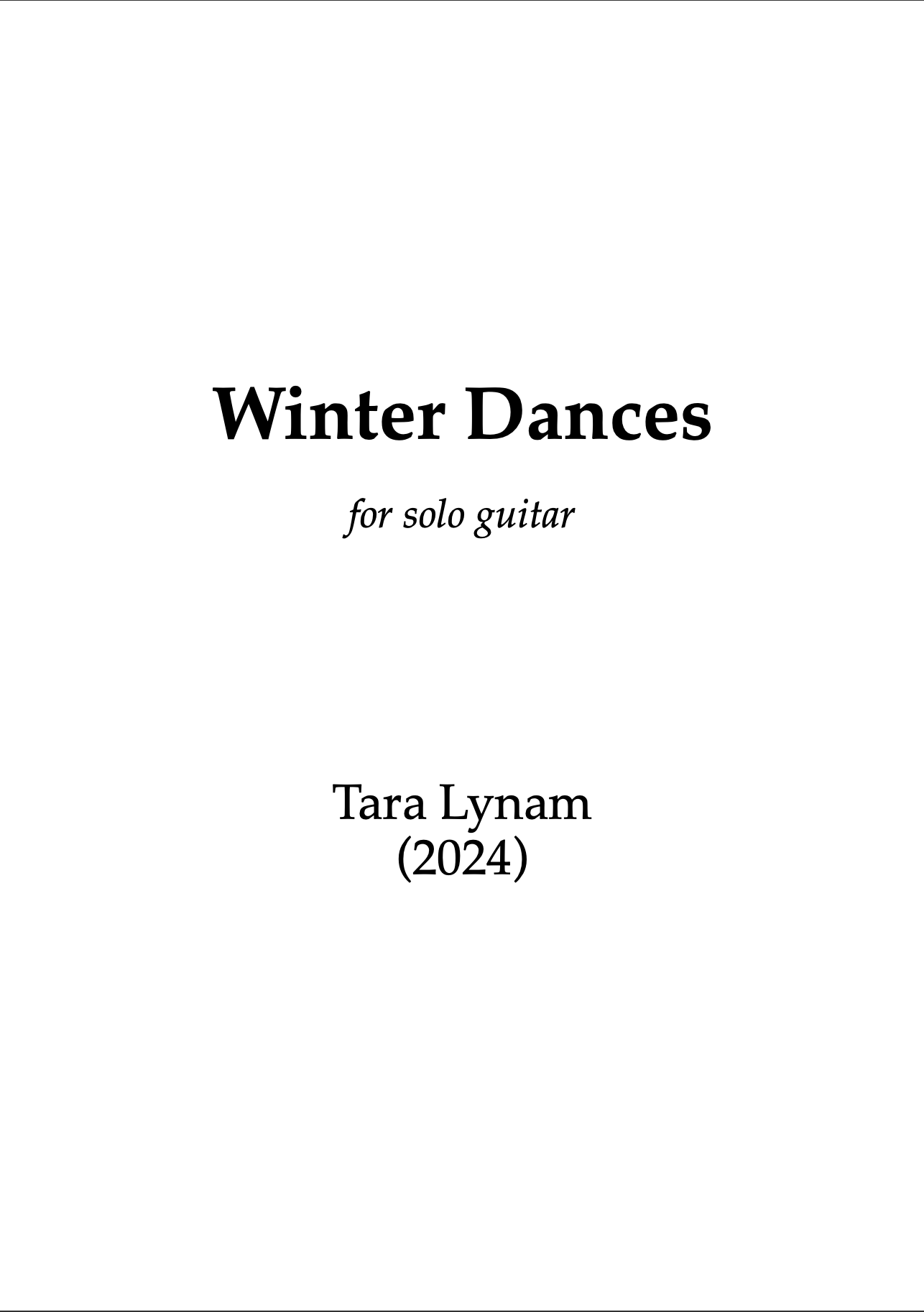 WINTER DANCES by Tara Lynam