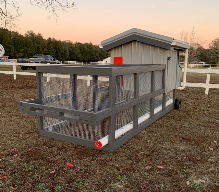 Box Chicken Tractor W/Water Catchment System