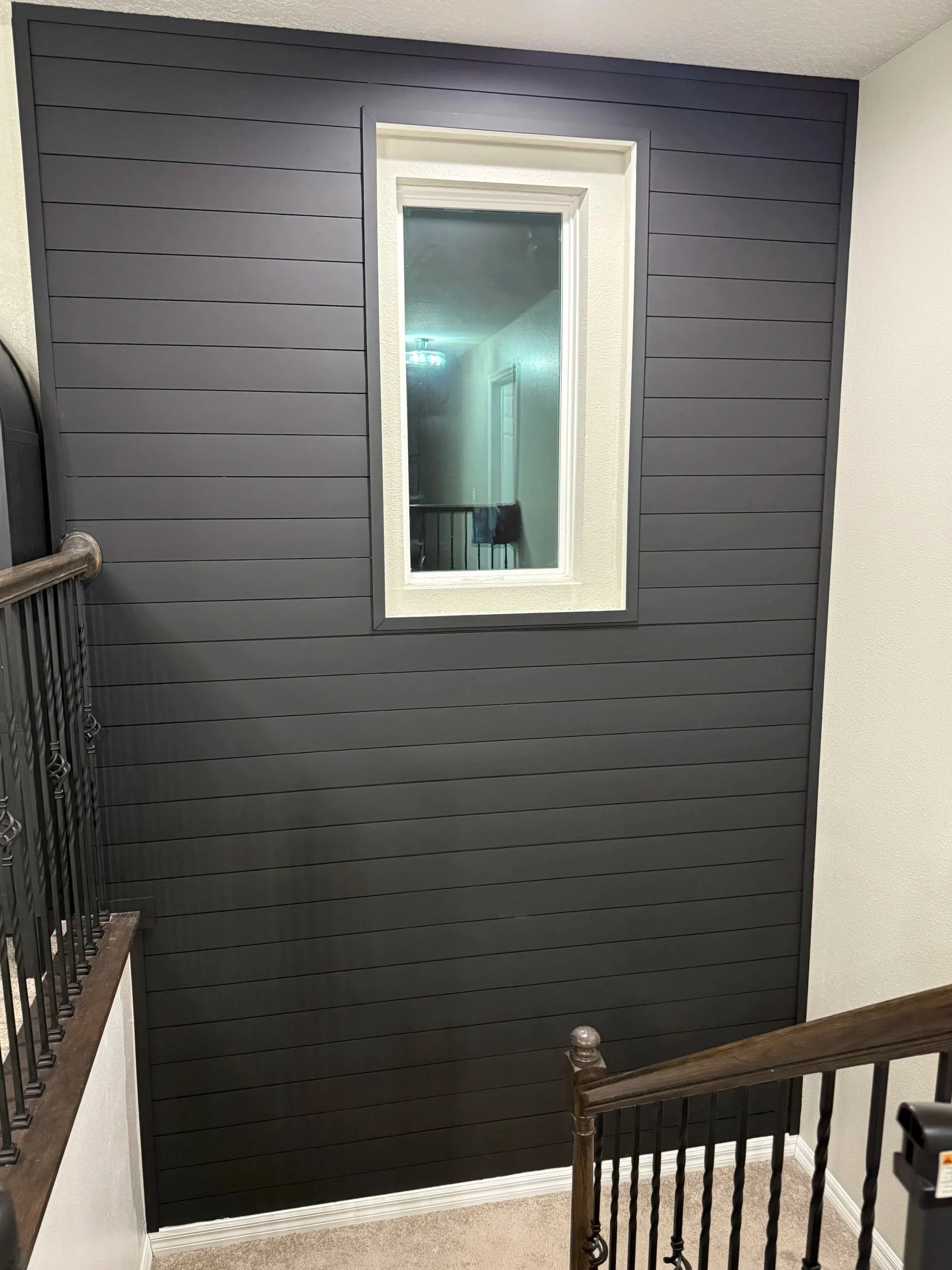 custom shiplap accent wall installation in Wesley Chapel, FL