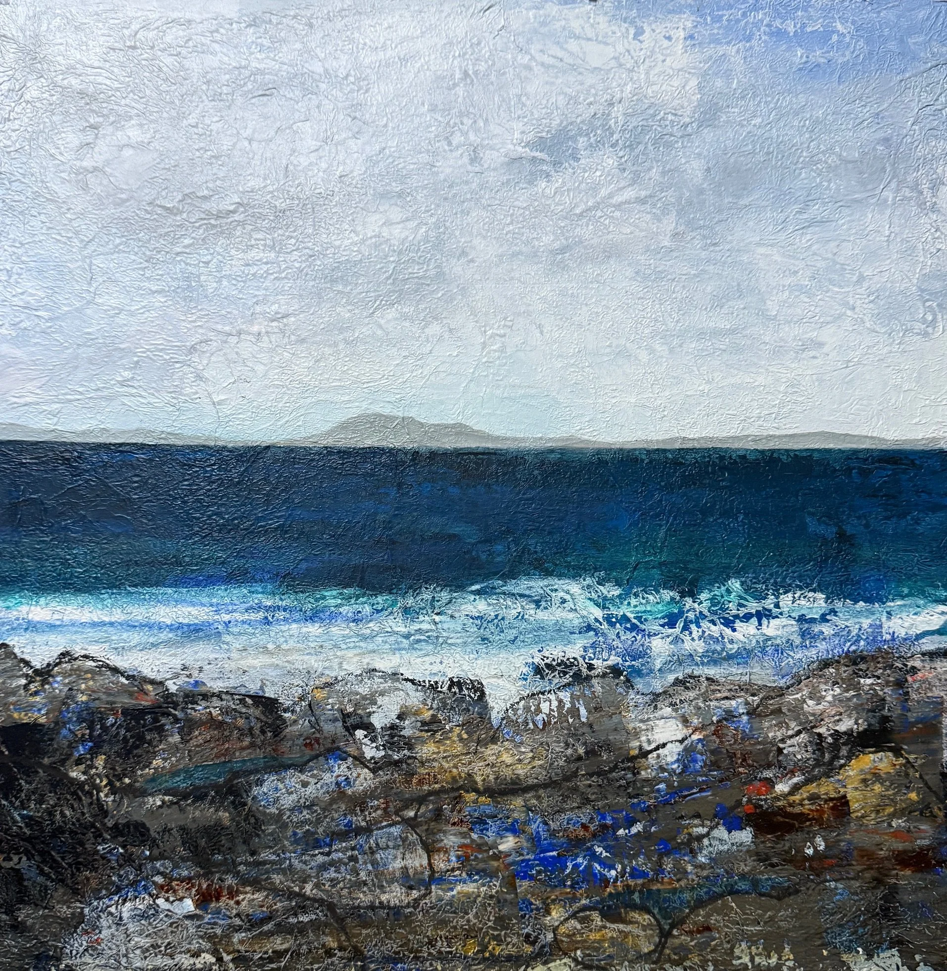 Coastal Rhythms. Mixed media. Image 40 x 40 cm. £1400.JPG