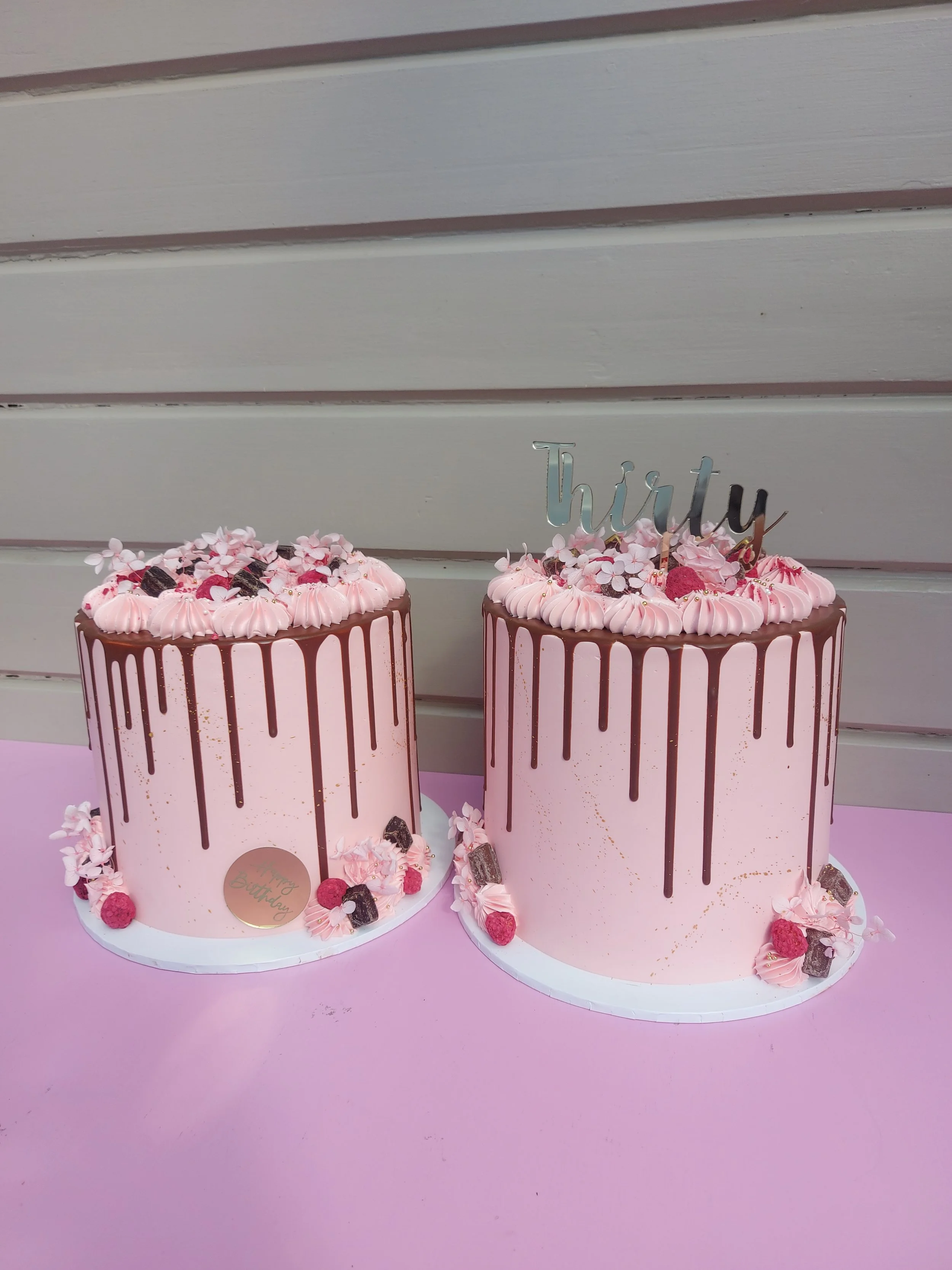 TLC Classic Drip & Floral Cake