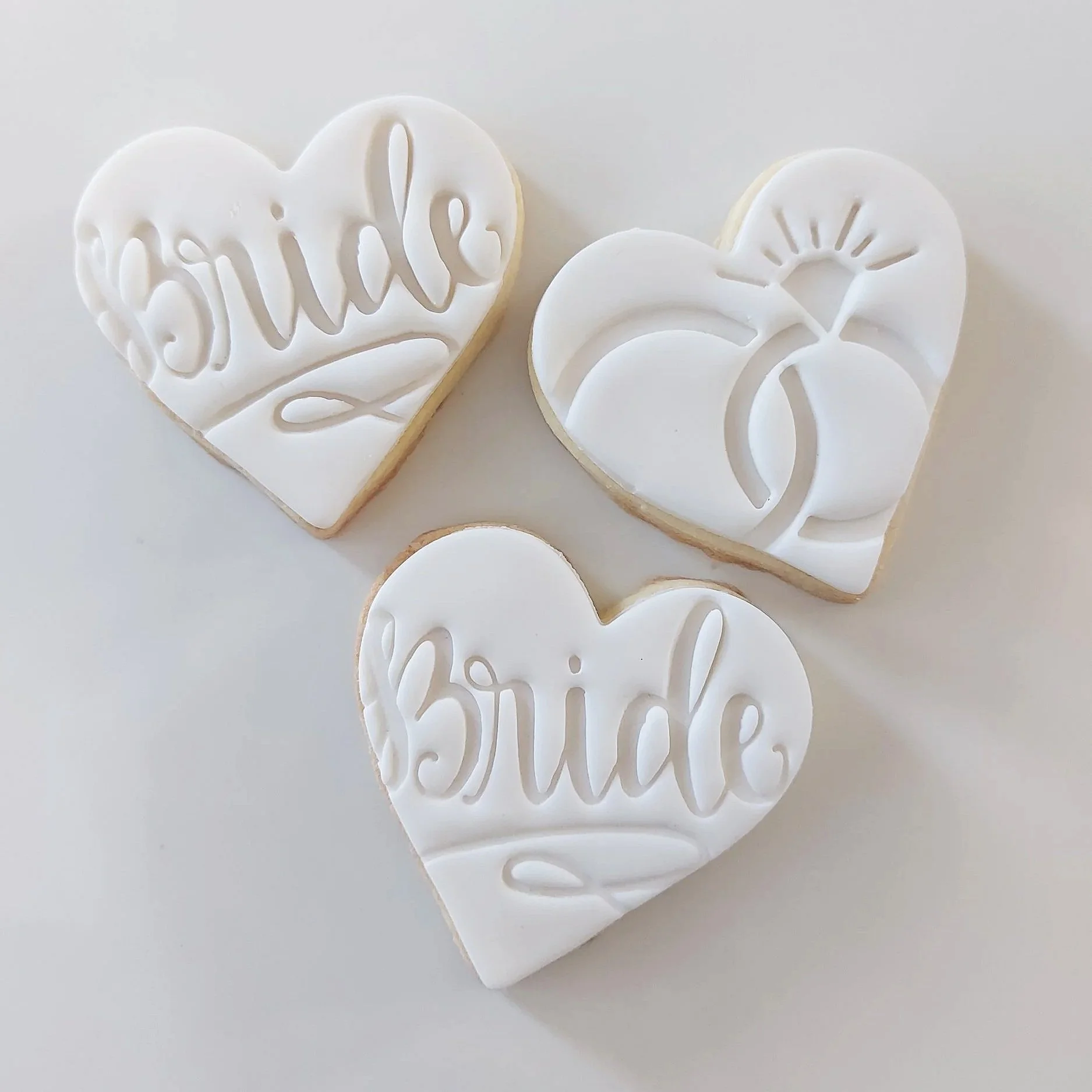 Bridal Party Heart Sugar Cookies-12 pack