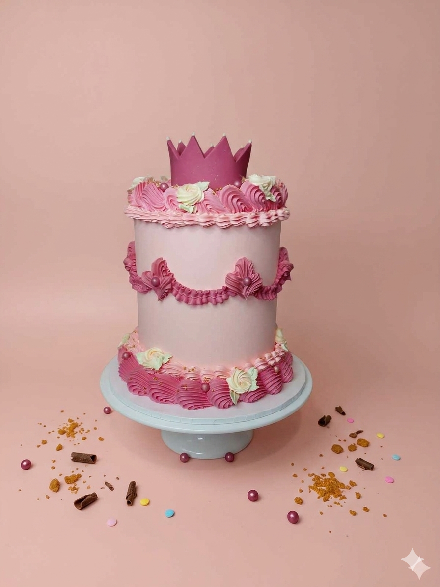 Princess Crown Vintage Cake