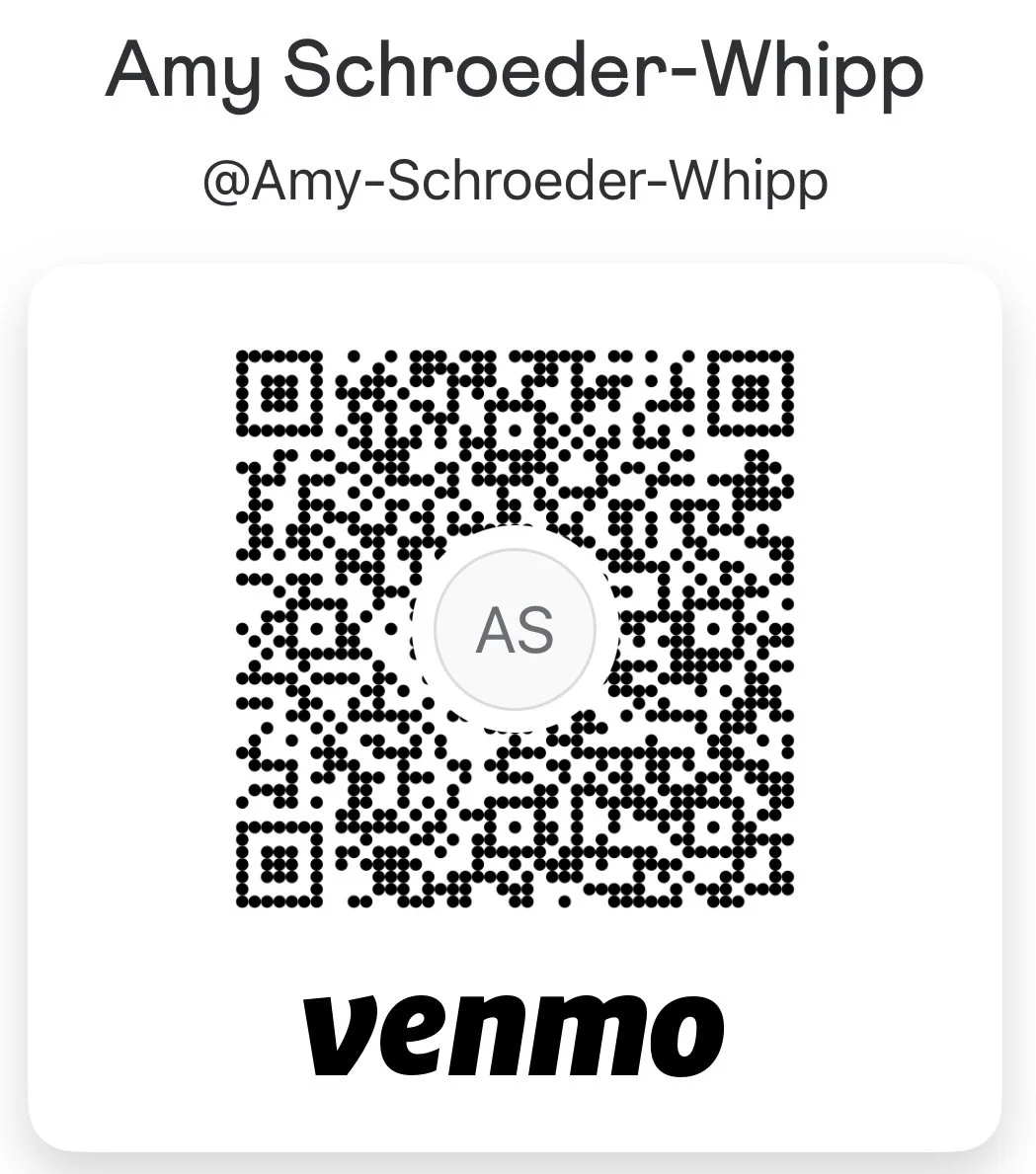 QR code for Spiritual Director Dr. Amy Schroeder-Whipp's Venmo account