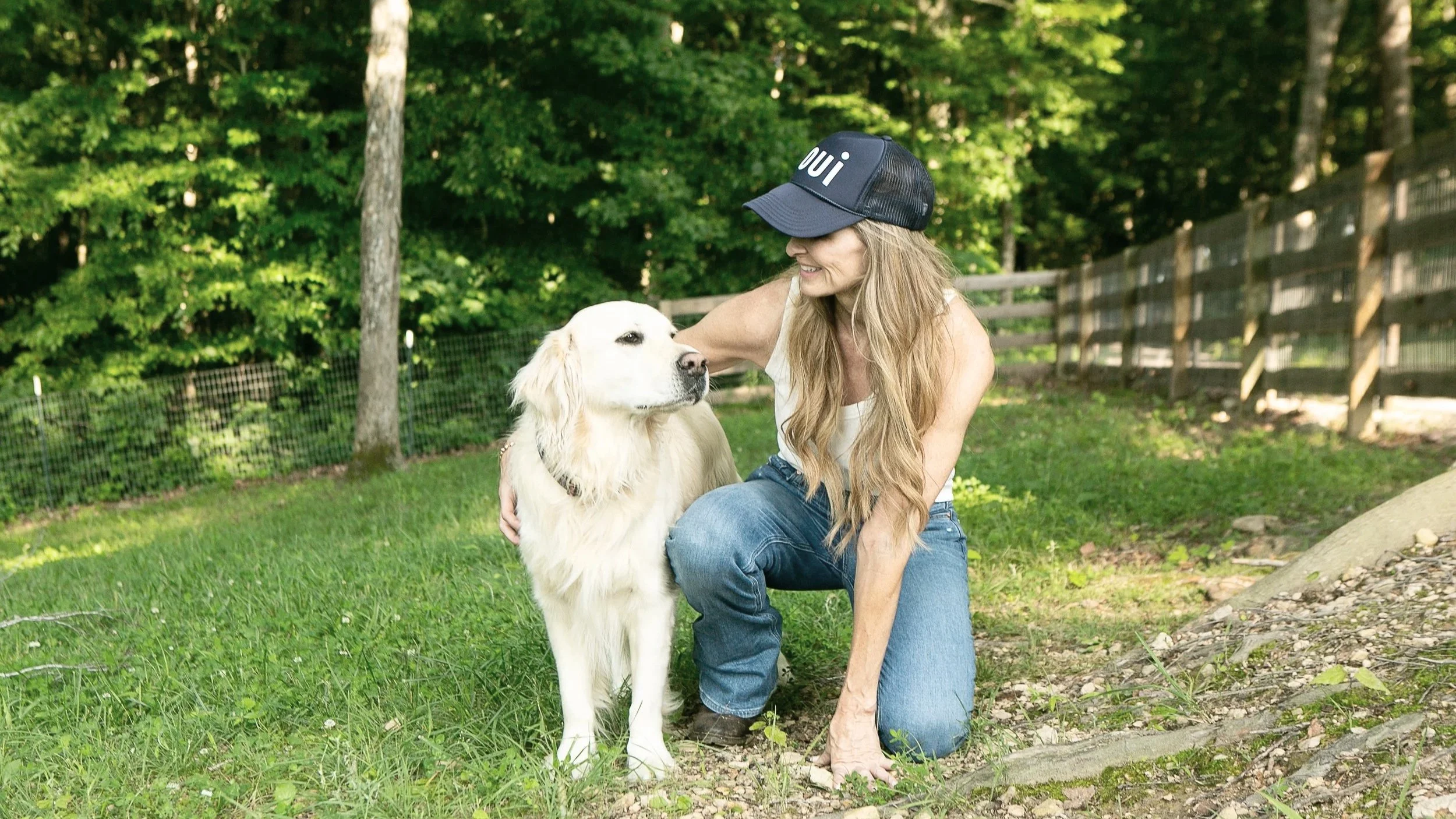 Dr. Amy Schroeder Whipp is a spiritual director in Nashville, Tennessee. Amy and her dog, Halo, at Whipp Acres.