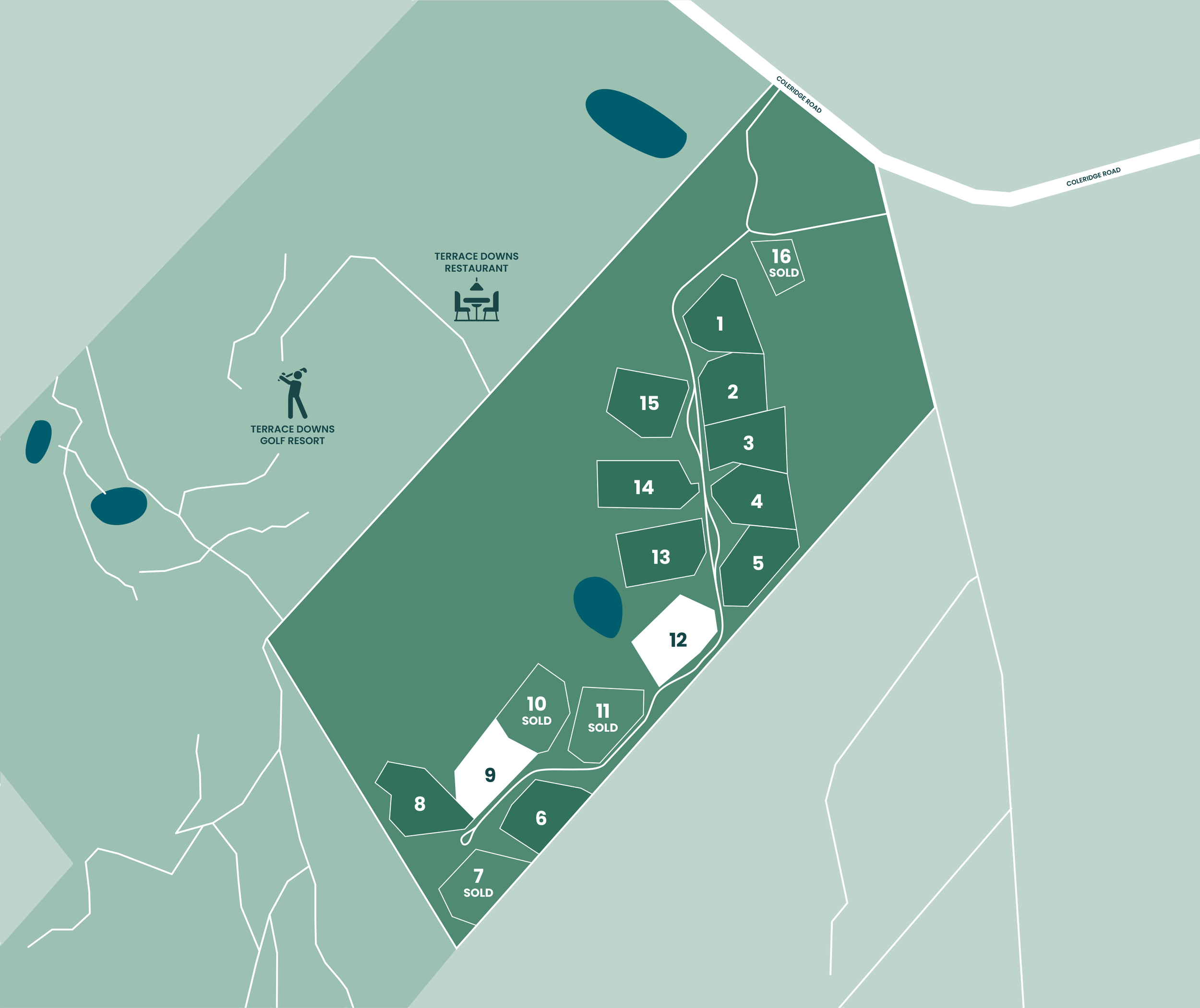 Lot map of Tui Estate residential development in Canterbury, New Zealand