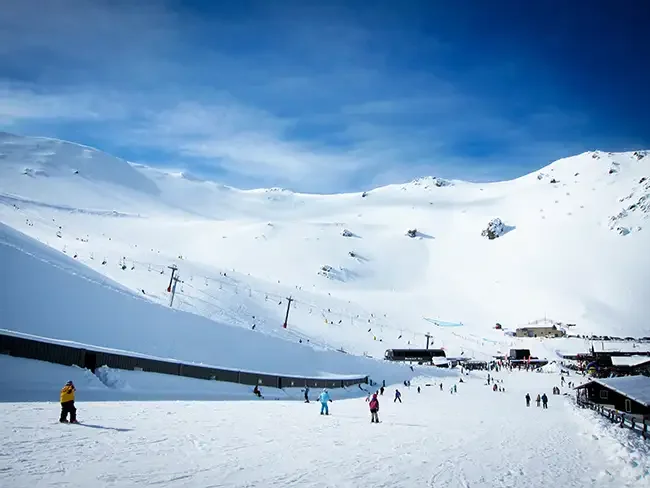 Mount Hutt ski field in Canterbury, New Zealand
