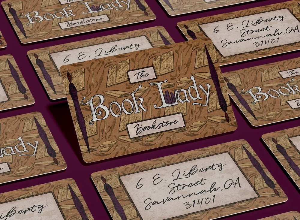"The Book Lady" Business Card Collection