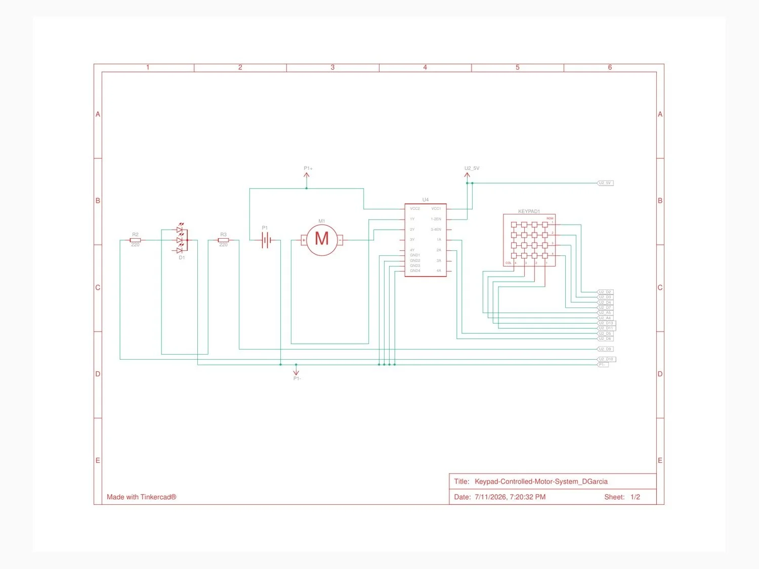 Keypad Motor Control Station