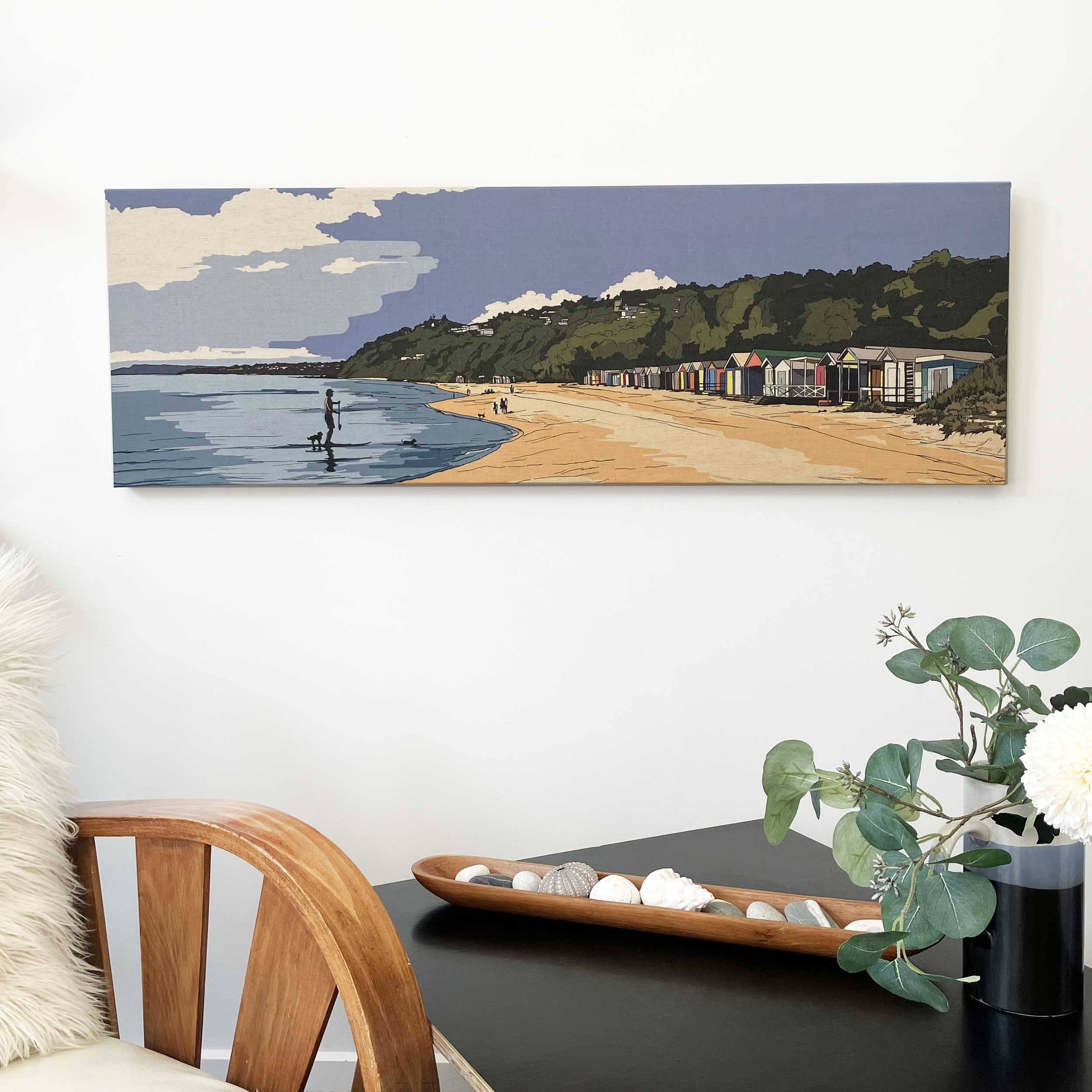 colourmeadow mills beach paddle boarder pano front.jpg