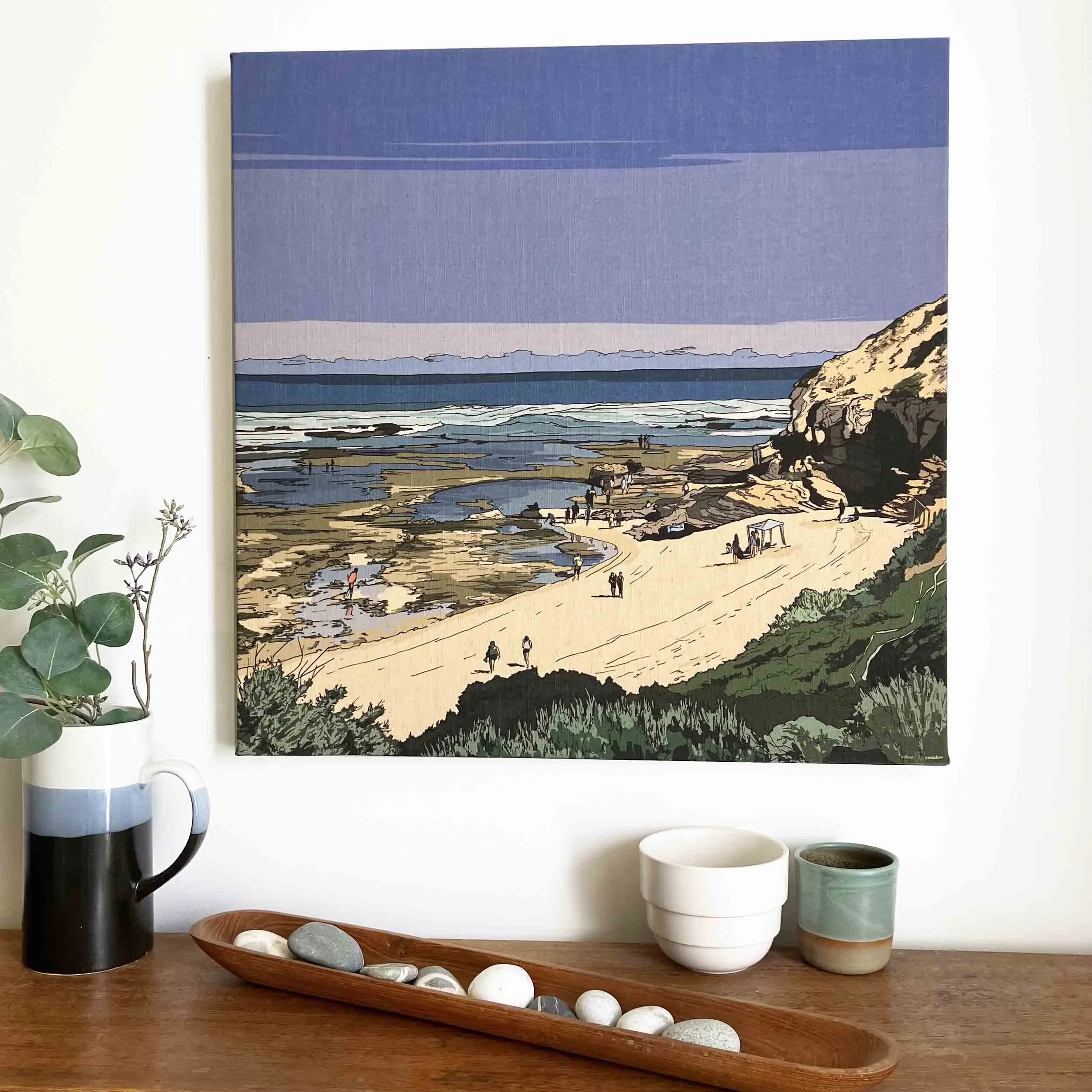 Sorrento Back Beach Square Canvas