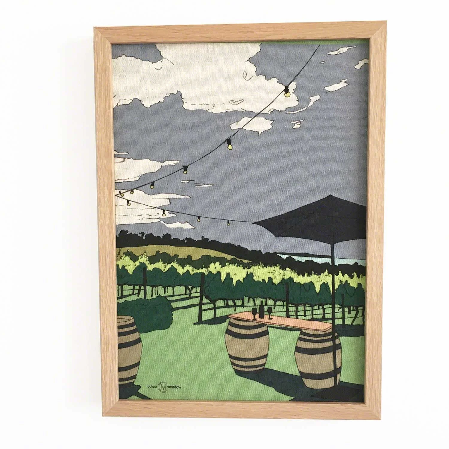 colourmeadow Red Hill Vineyard Green Linen Print.jpg