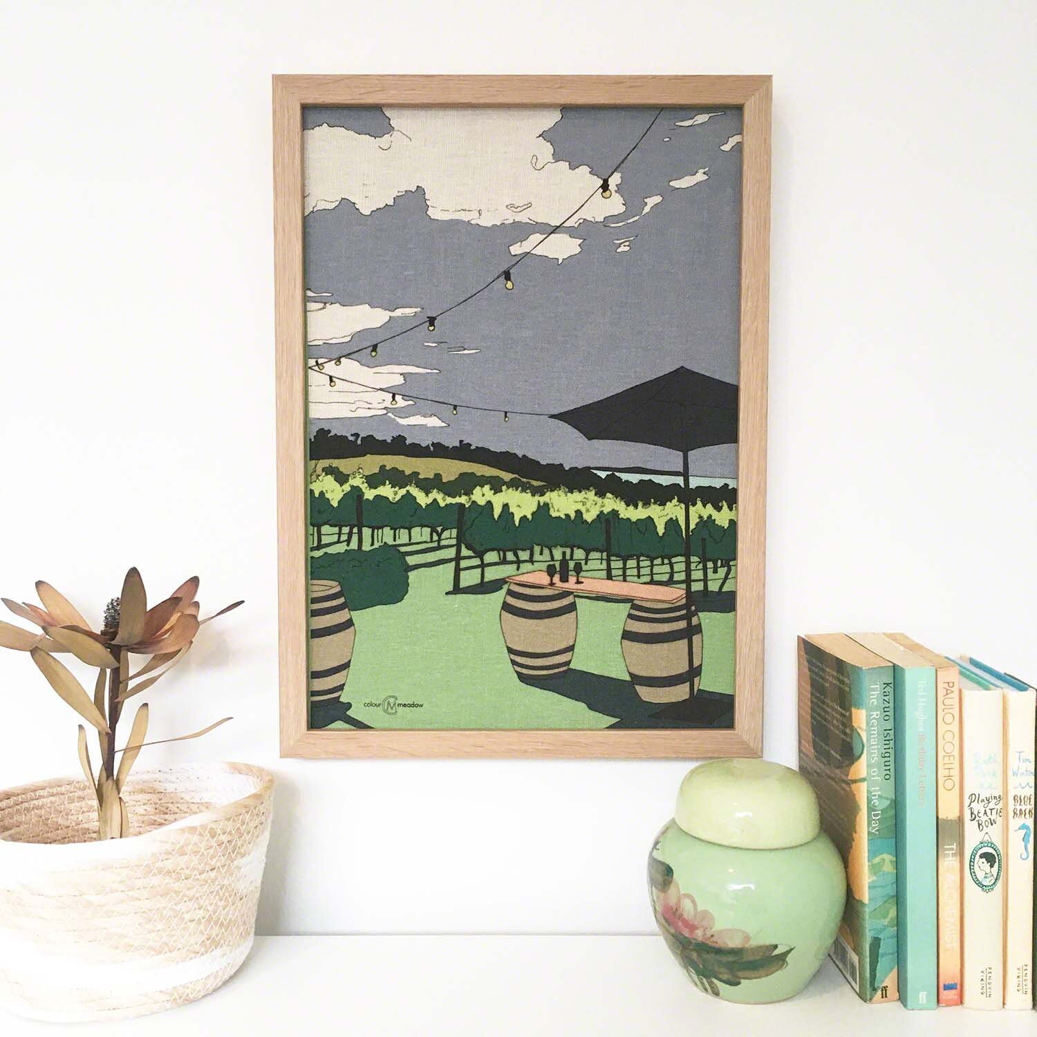 colourmeadow red hill vineyard green linen print styled.jpg