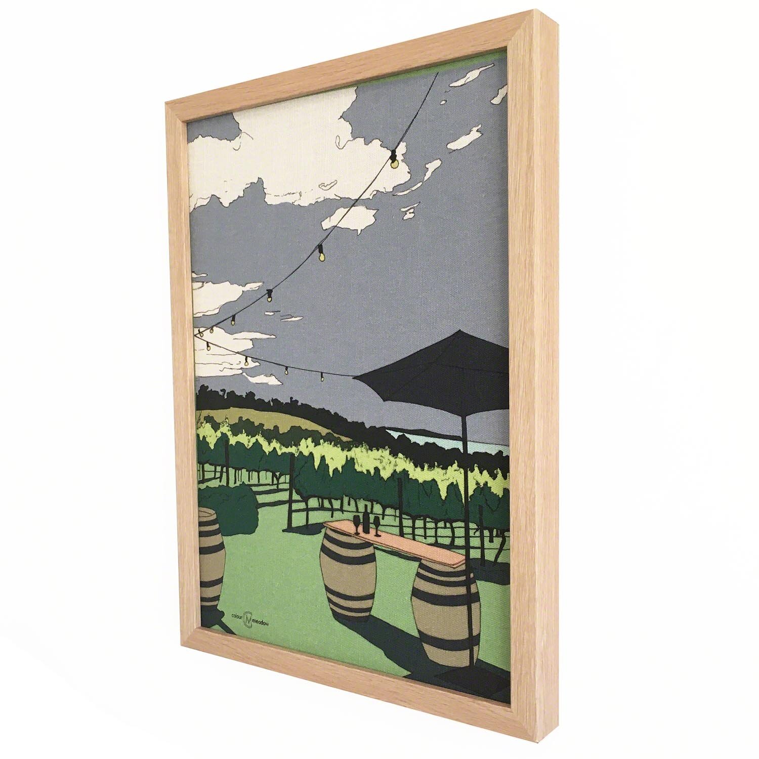 colourmeadow Red Hill Vineyard Green Linen Print side.jpg