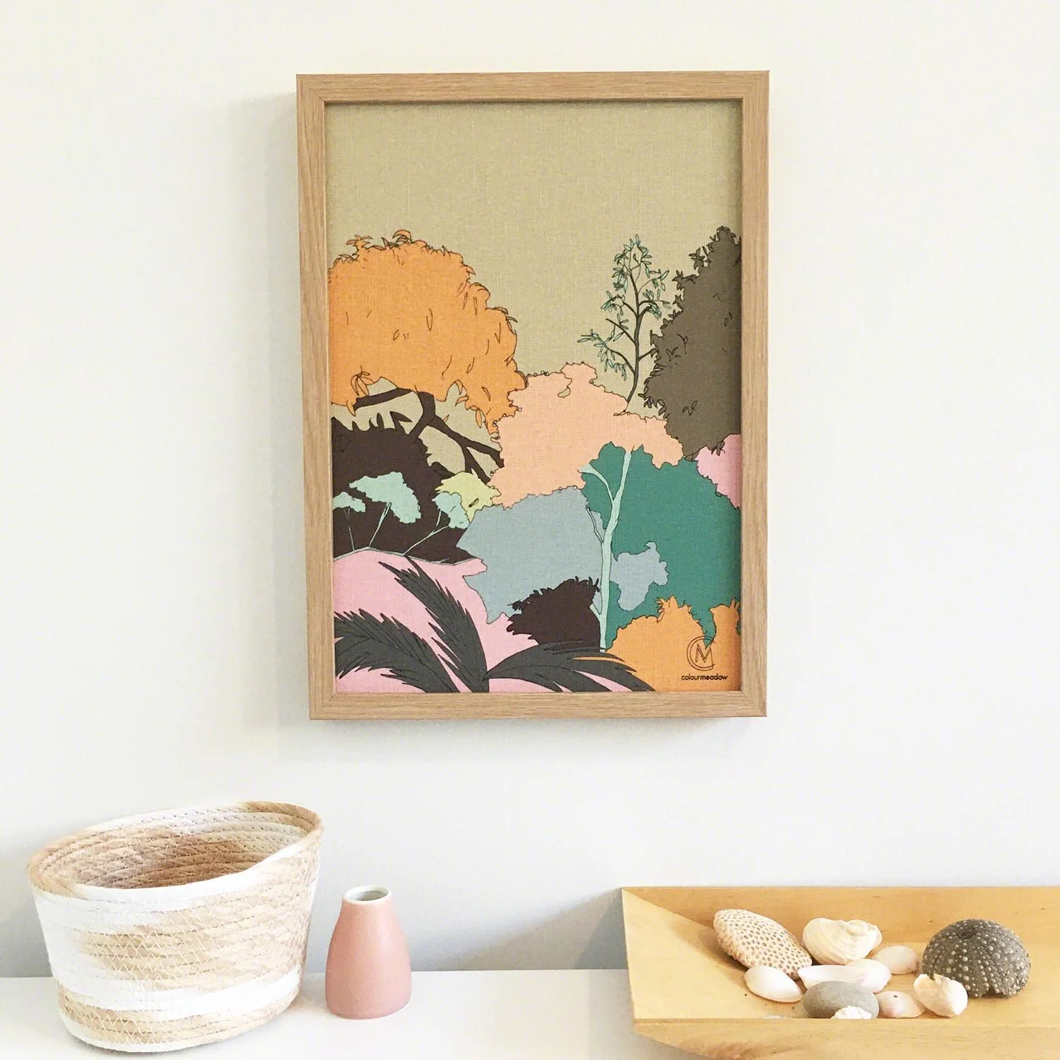 colourmeadow Peach Flora Linen Print styled.jpg