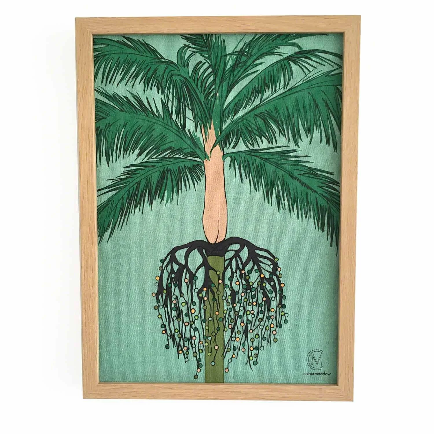 colourmeadow Palmtree Green Linen Print.jpg
