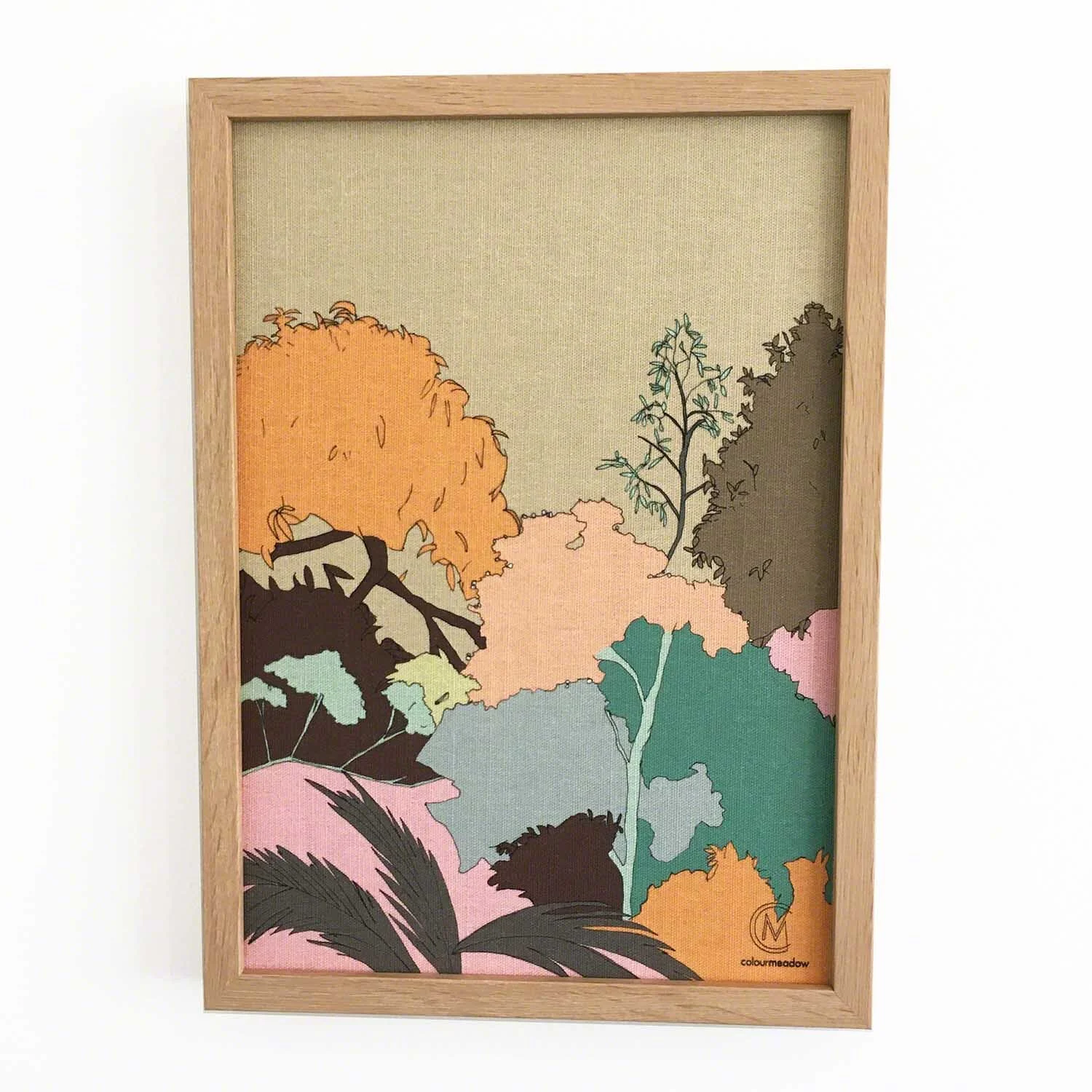 colourmeadow Peach Flora Linen Print.jpg