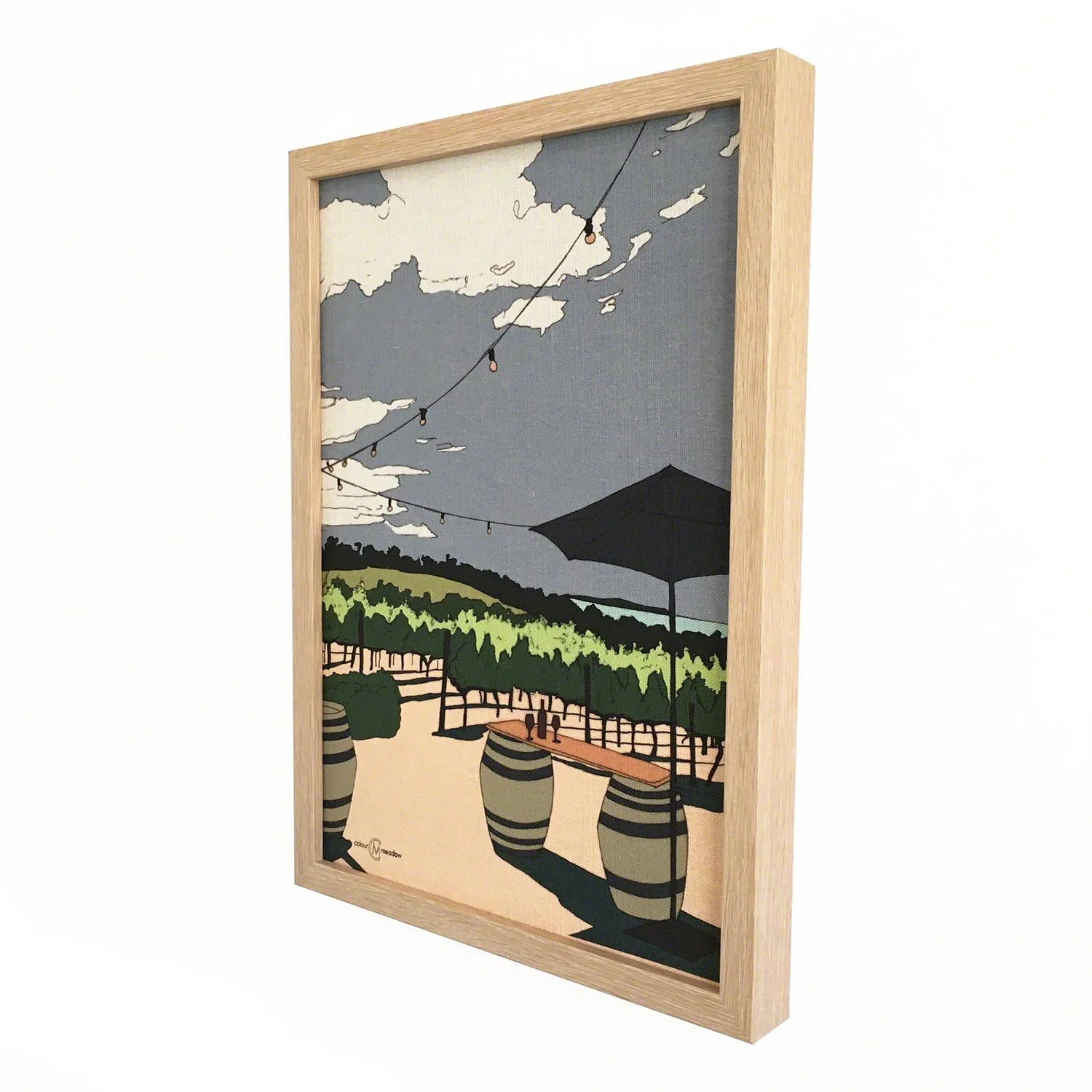 colourmeadow Red Hill Vineyard peach Linen Print side.jpg