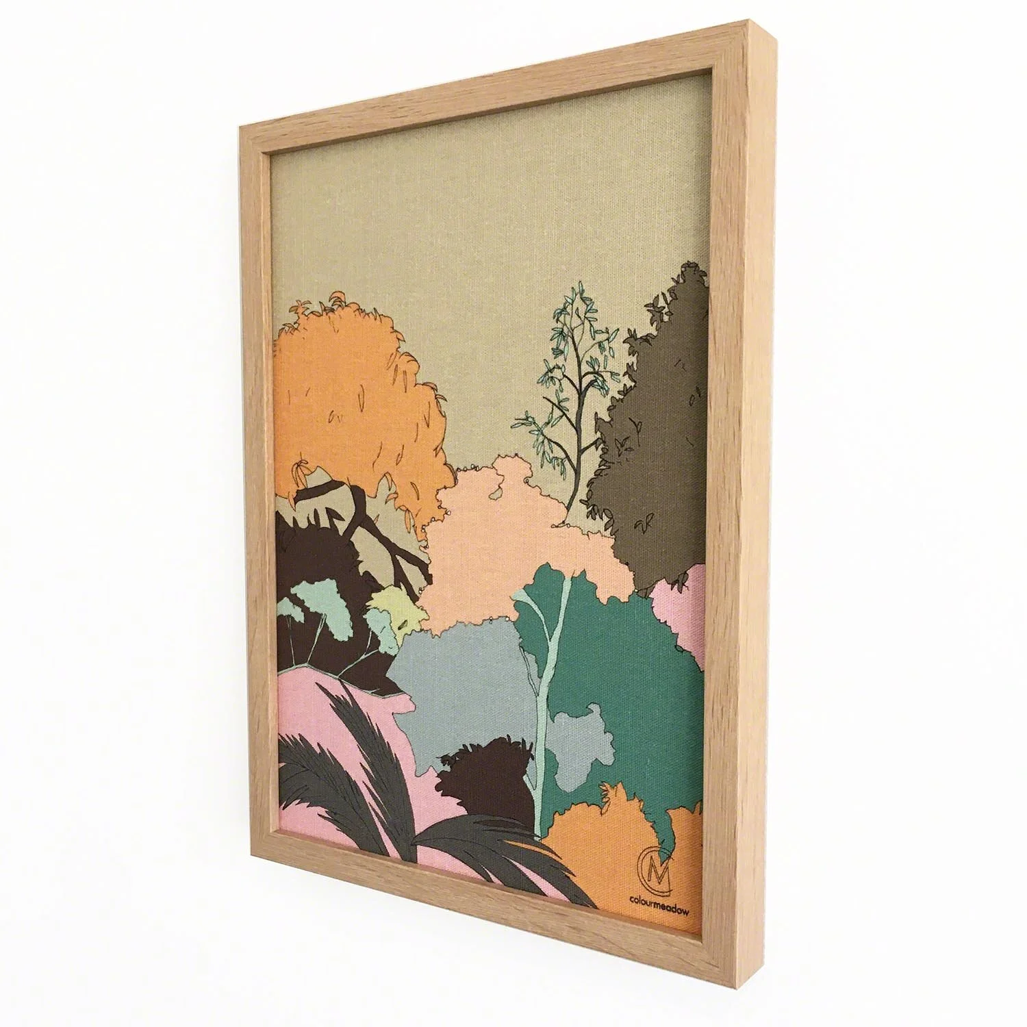 colourmeadow Peach Flora Linen Print side.jpg