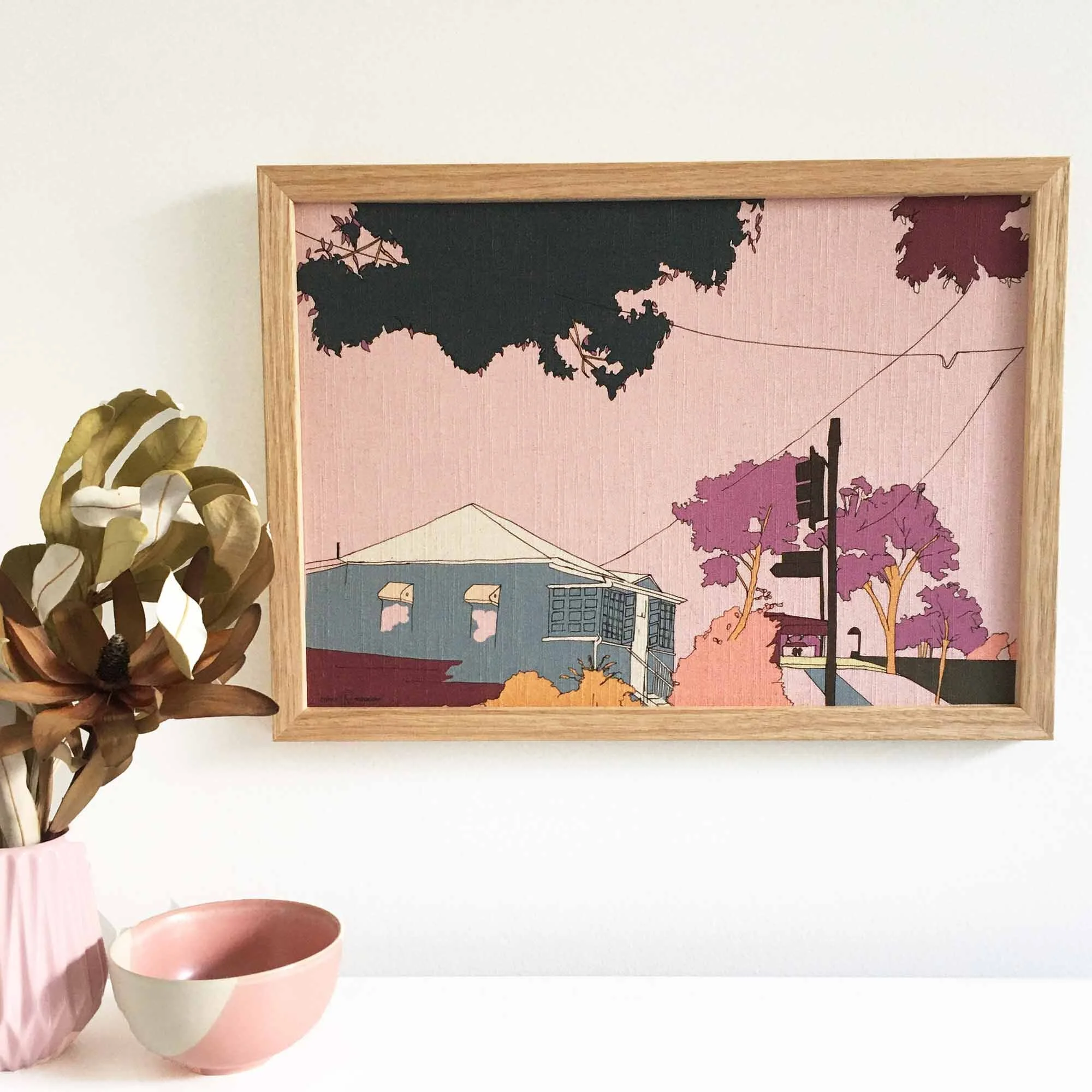 colourmeadow pink little house linen print.jpg