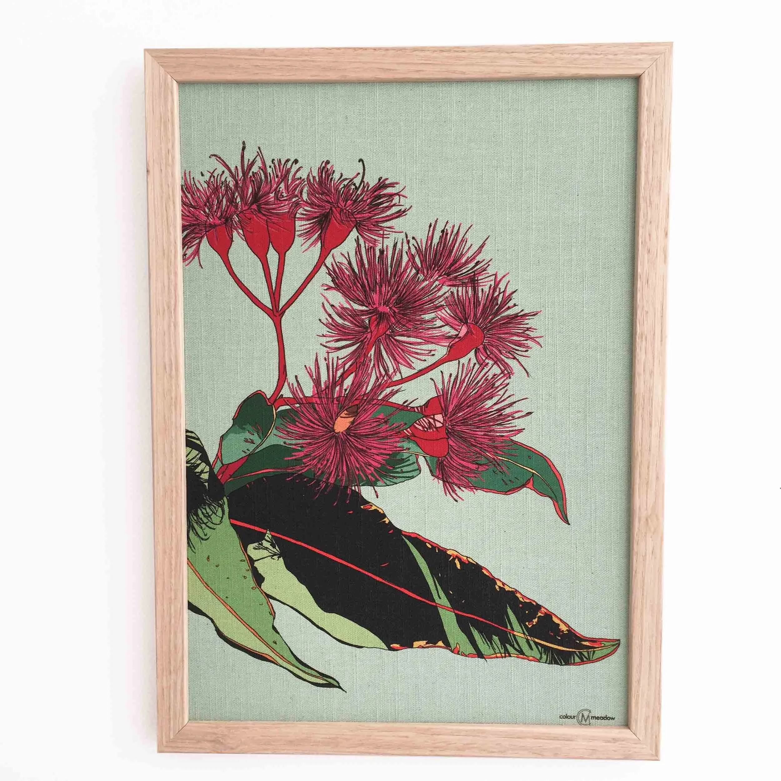colourmeadow gum flowers linen print front.jpg