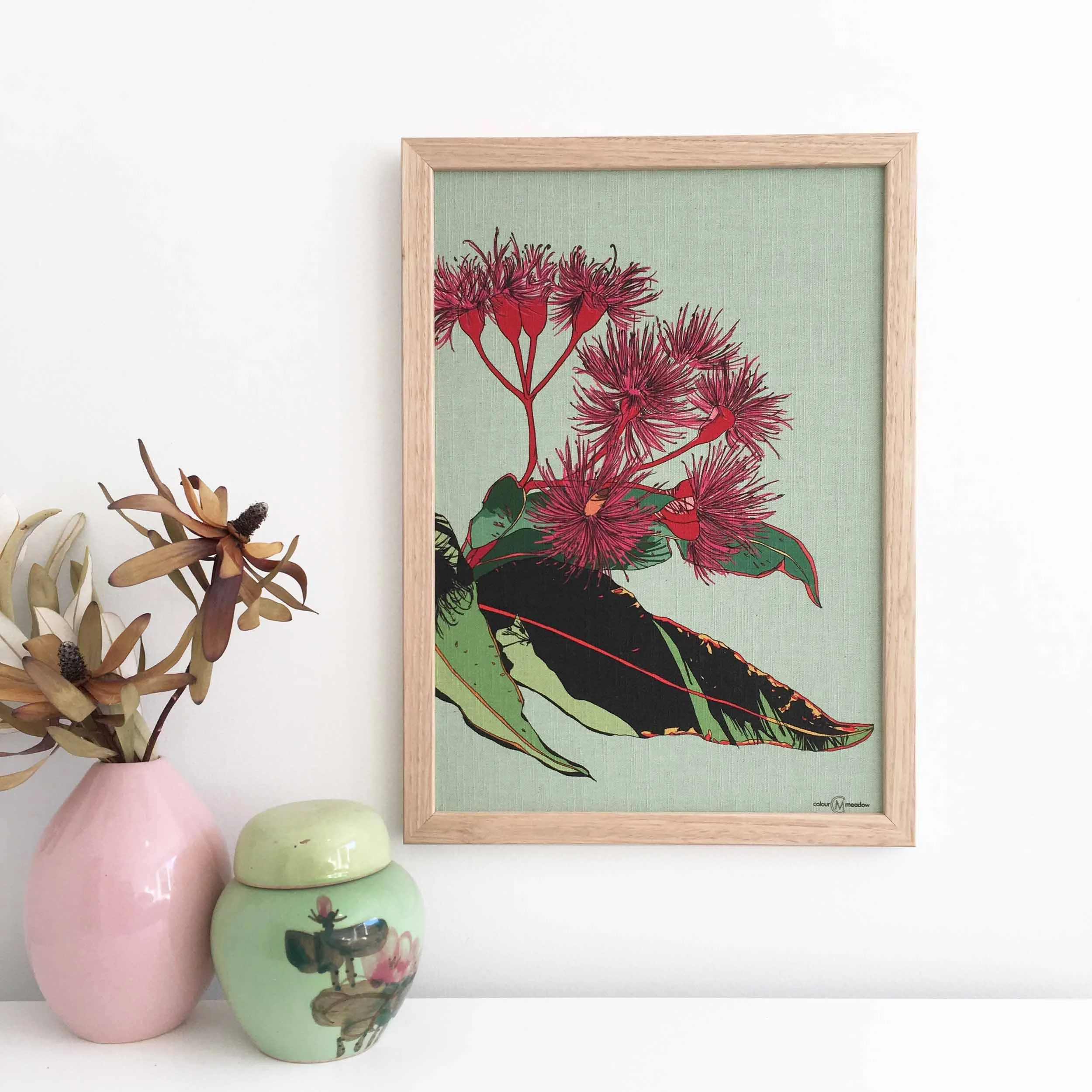 colourmeadow gum flowers linen print styled.jpg