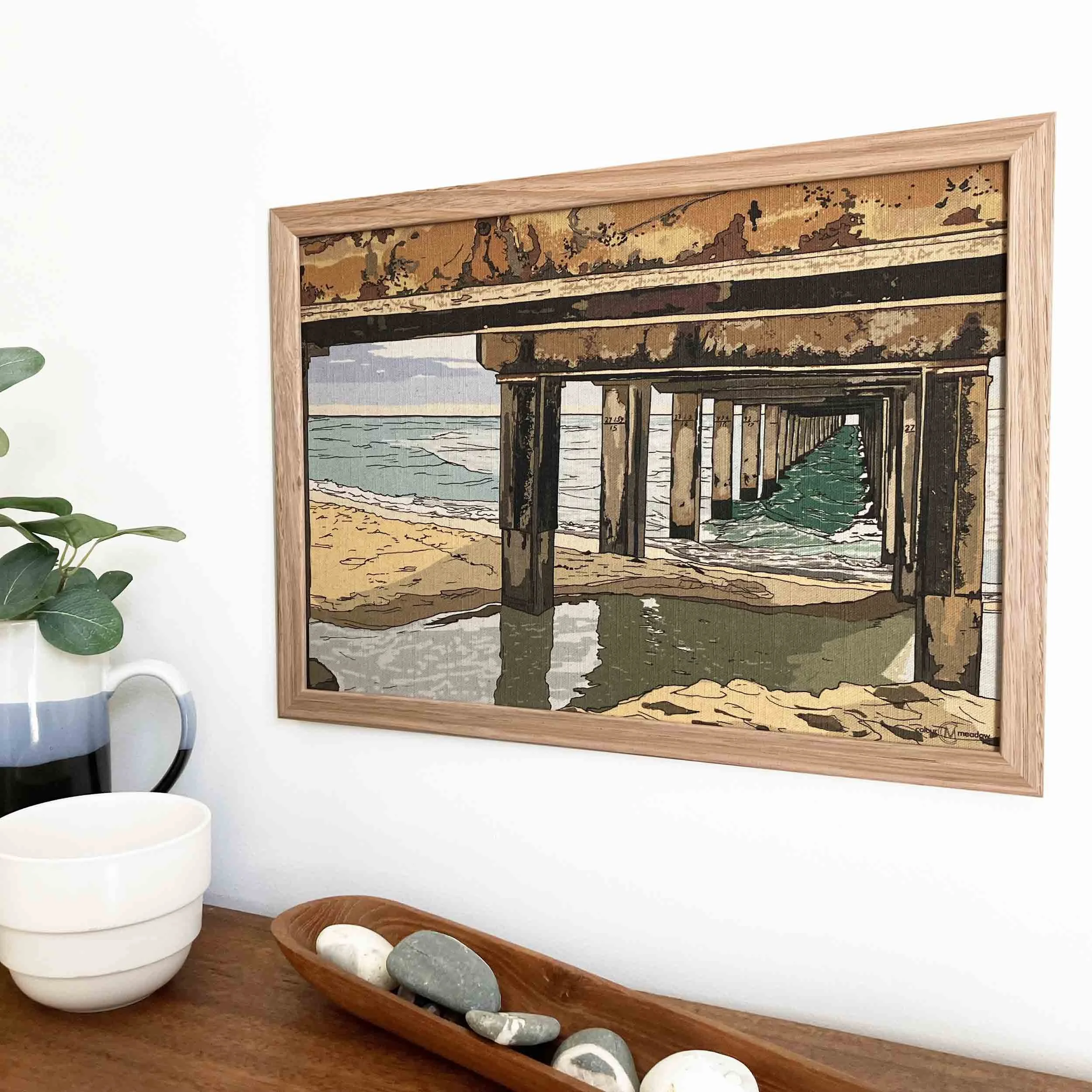 colourmeadow dromana pier linen print side.jpg
