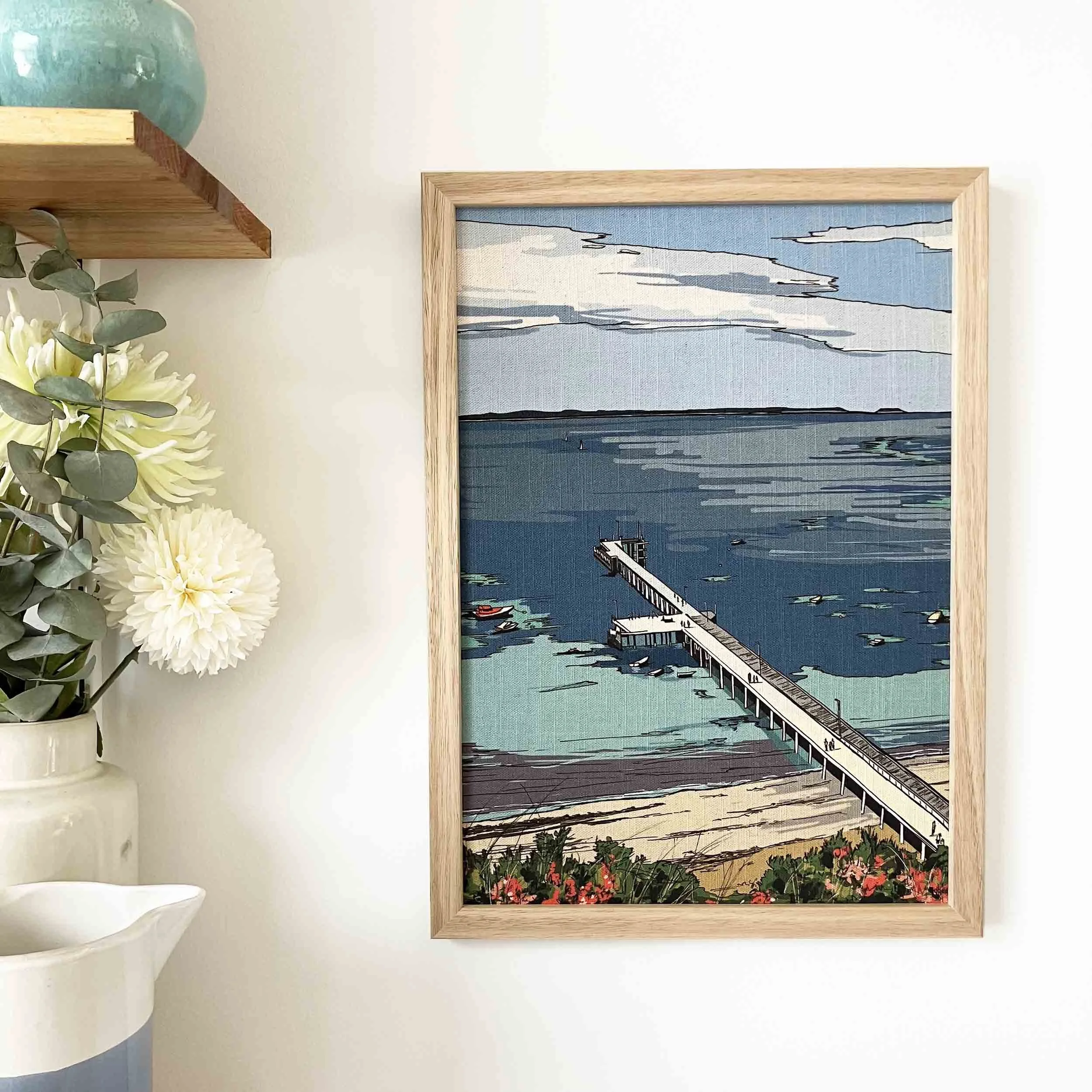 colourmeadow flinders pier a3 linen print front.jpg