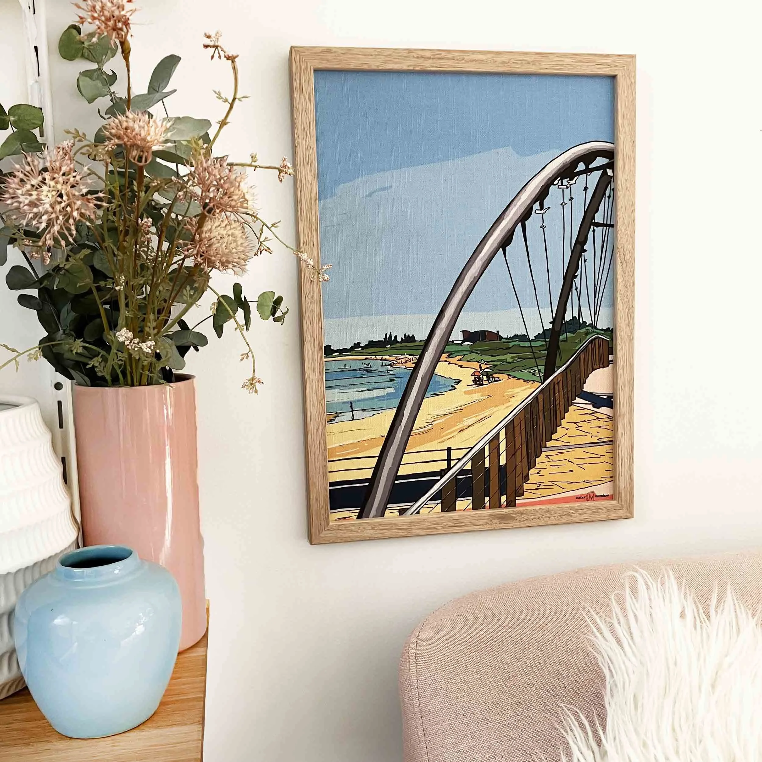 Frankston Beach A3 Linen Print