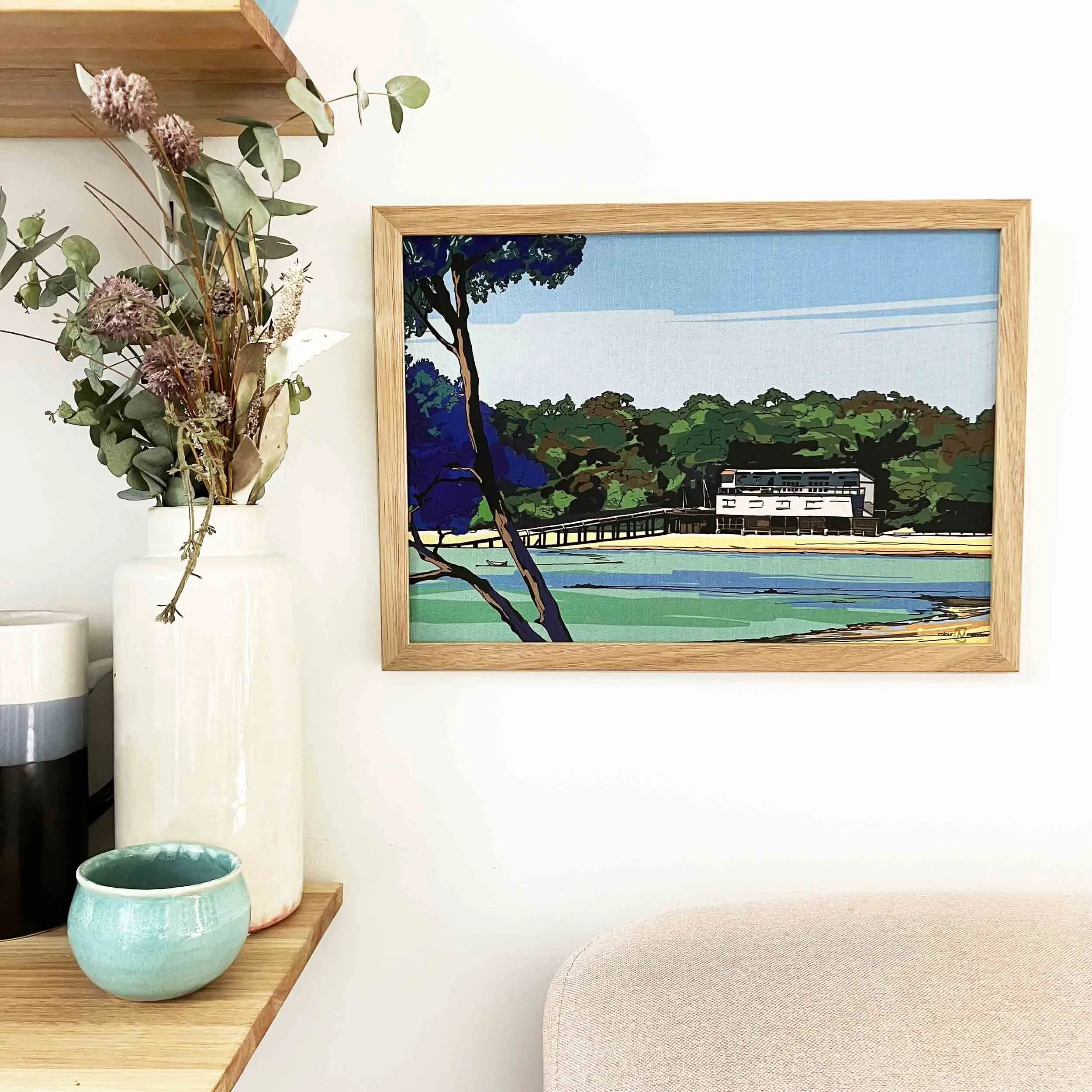 Point Leo Beach A3 Linen Print