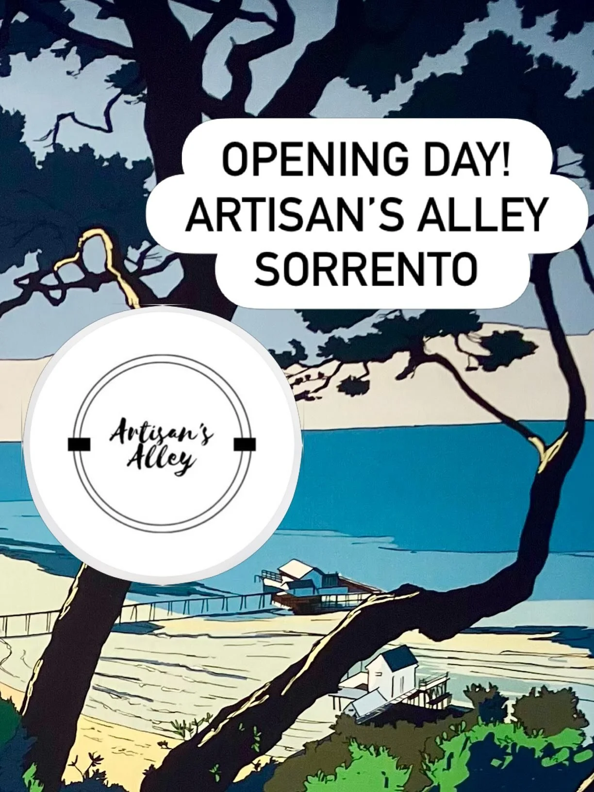 Open Now @artisans_alley_sorrento 119-125 Ocean Beach Road Sorrento - The home of local artists &amp; makers ❤️ #colourmeadow #artisansalleysorrento #sorrentovictoria #shoplocal #whatsonmorningtonpeninsula