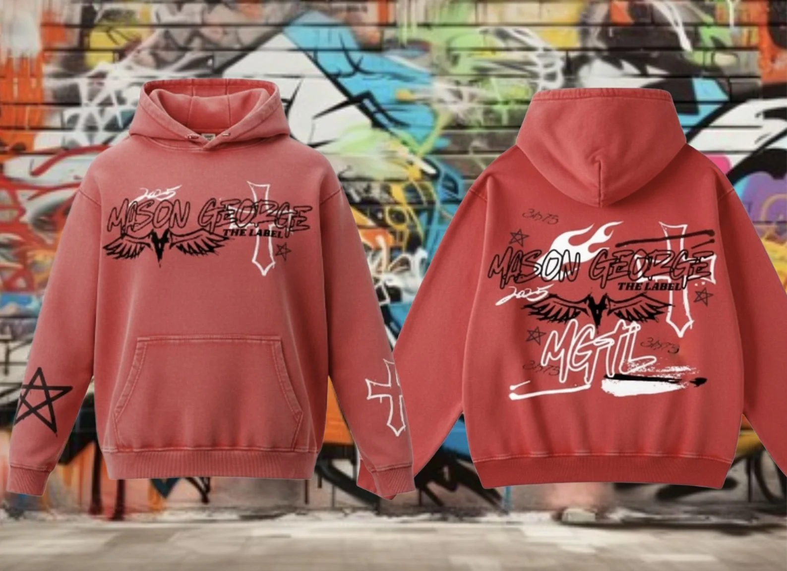 COMING SOON - Red Washed Retro Hoodie