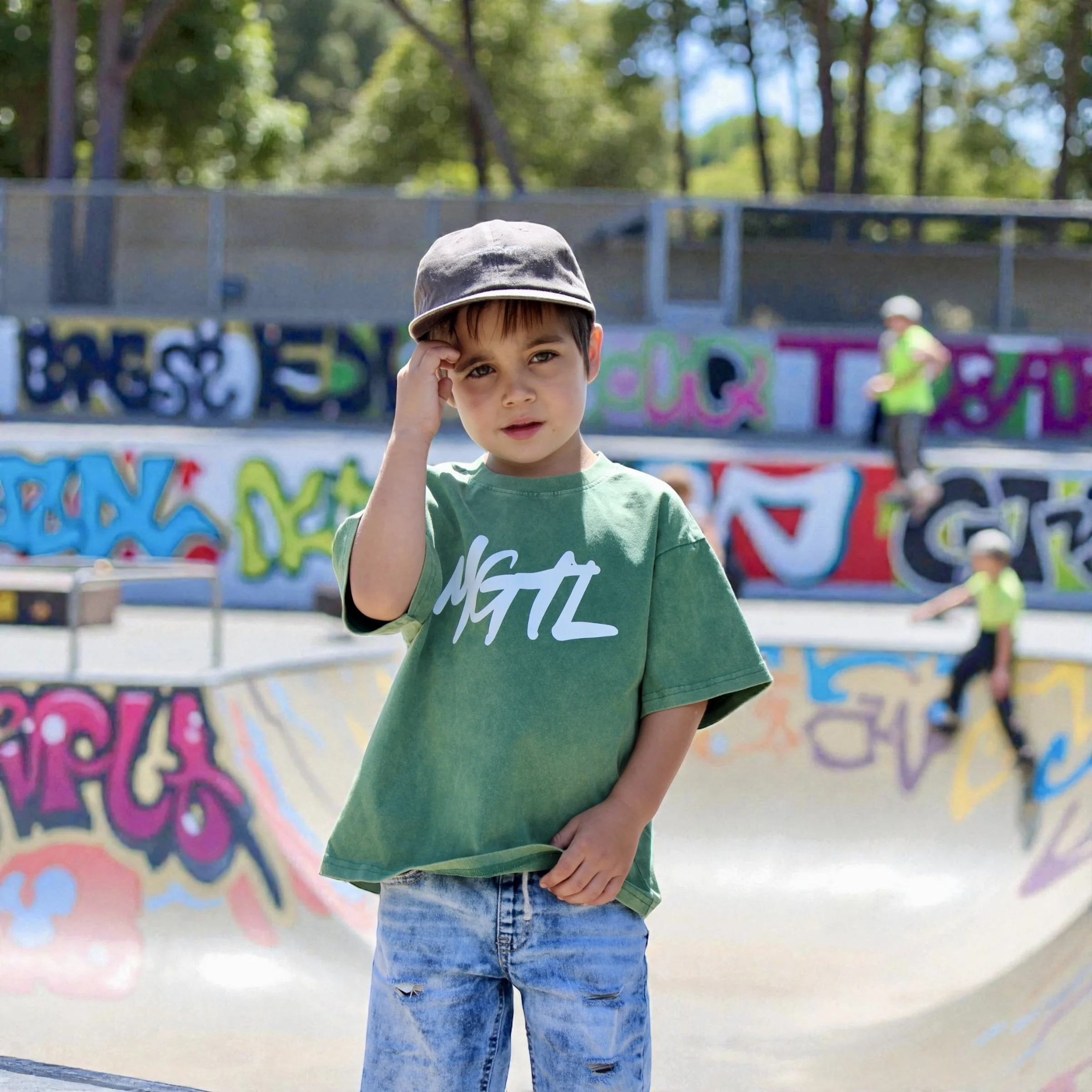 MGTL Kids Oversize Tee - Green Wash