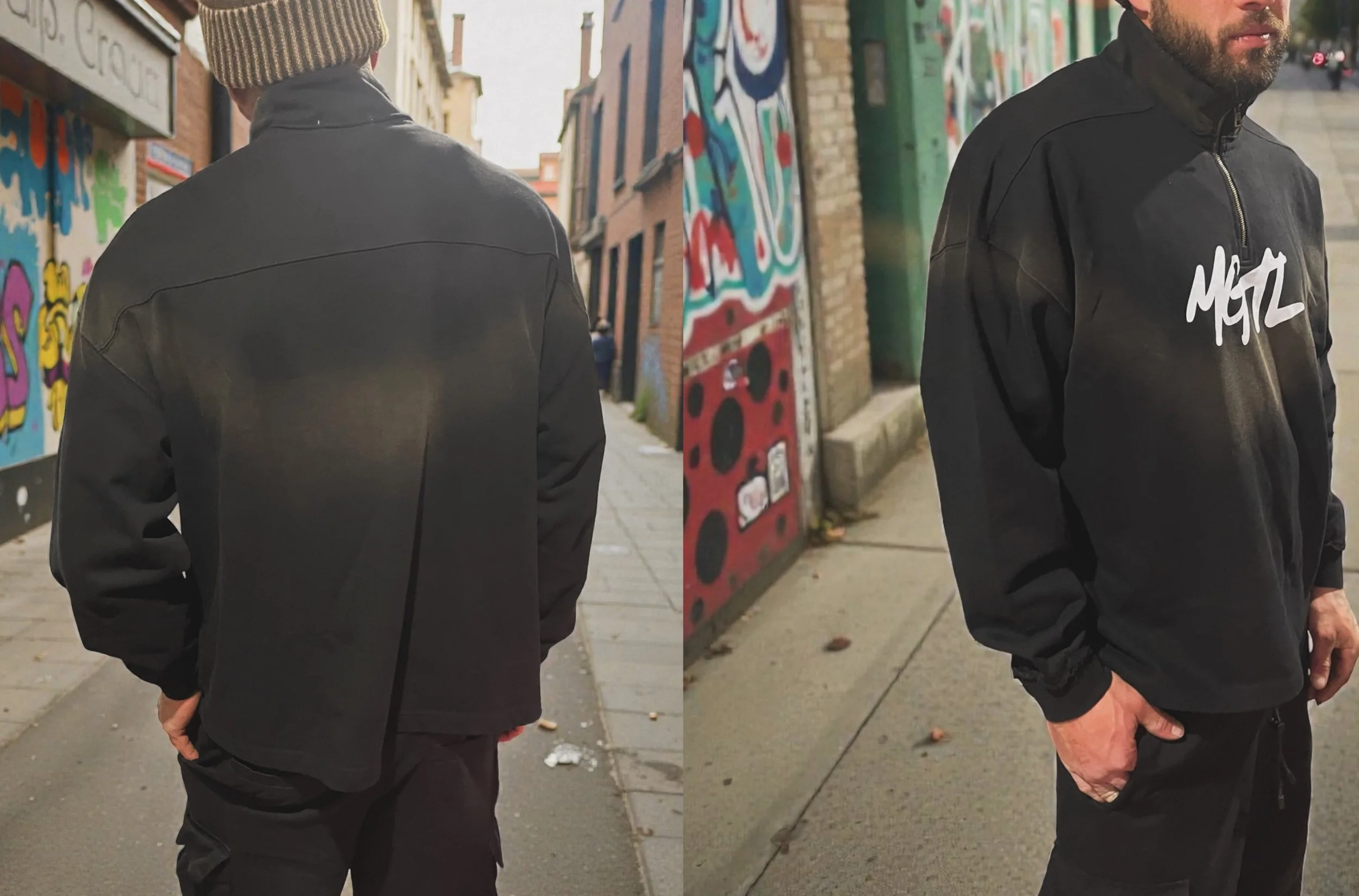 COMING SOON - Washed Ombre Quarter Zip Jumper