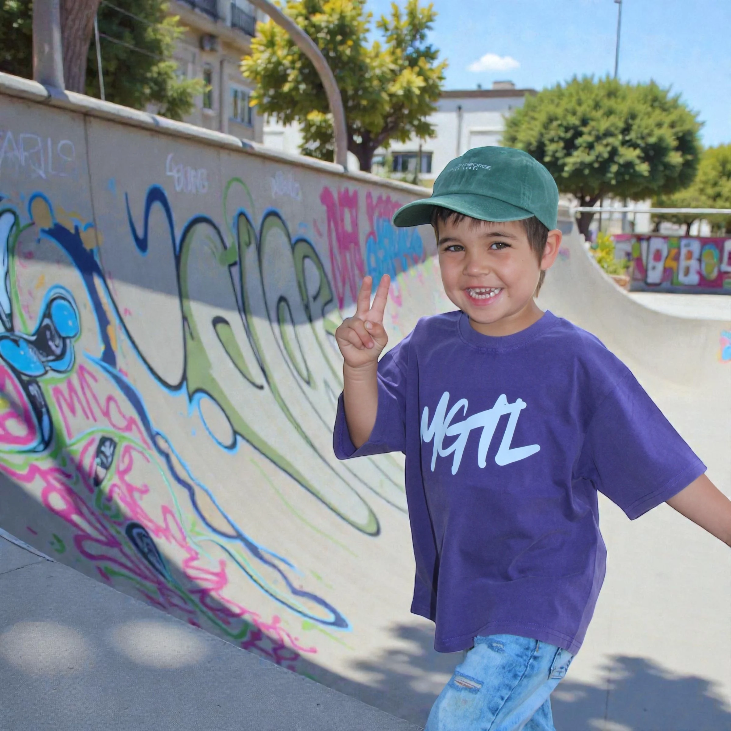 MGTL Kids Oversized Tee - Purple Wash