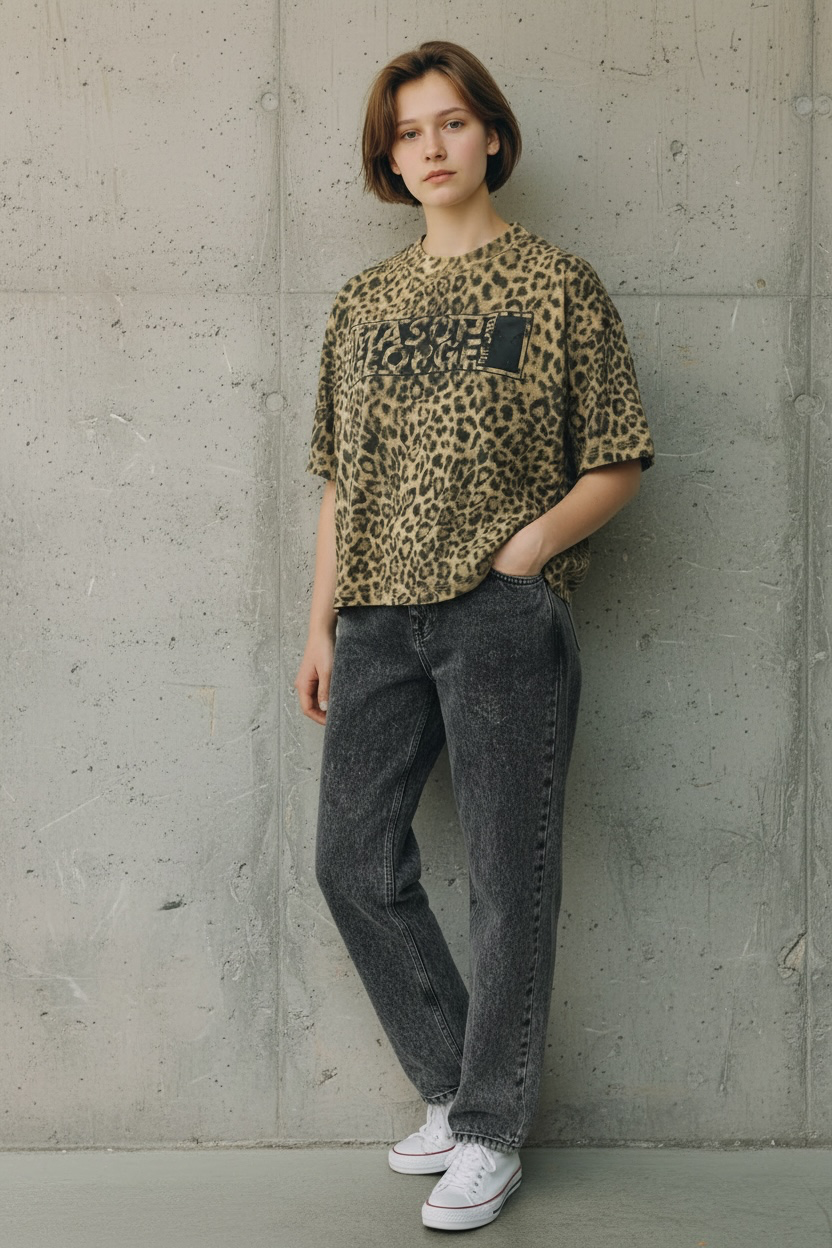 Leopard Boxy Tee