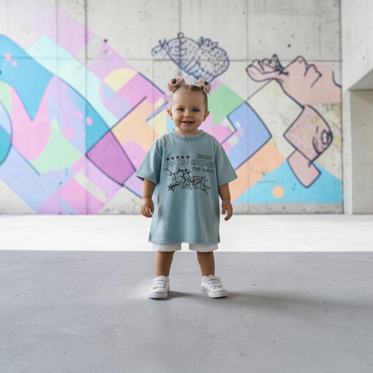Kids Snow Washed Trend setter Tee - Blue