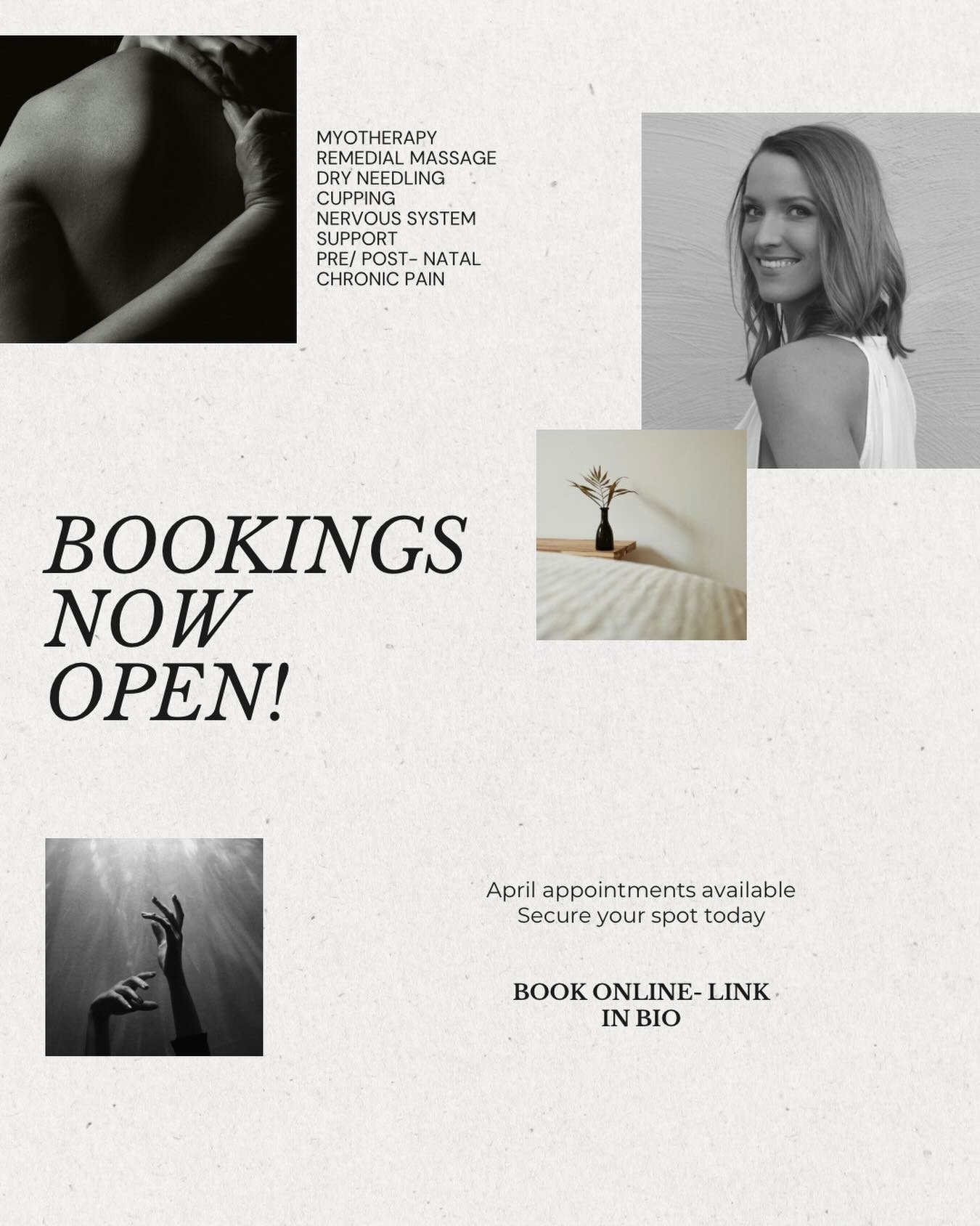 April bookings are now open ✨

Whole Myotherapy offers a considered, clinical approach to treatment&mdash;designed to reduce pain, restore movement, and support long-term resilience.

Whether you&rsquo;re navigating injury, chronic tension, or post-n