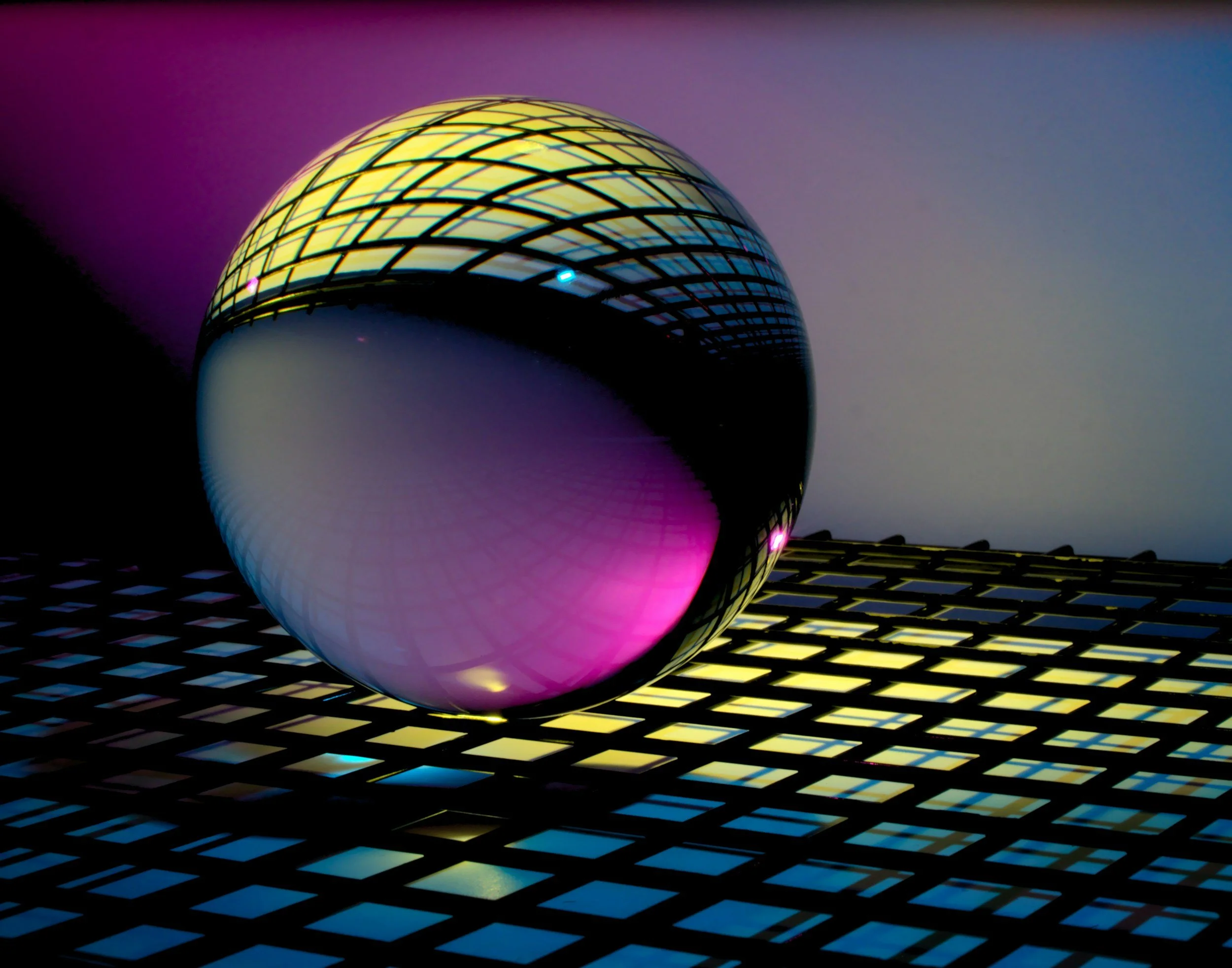 Abstract metallic sphere graphic used as a placeholder image