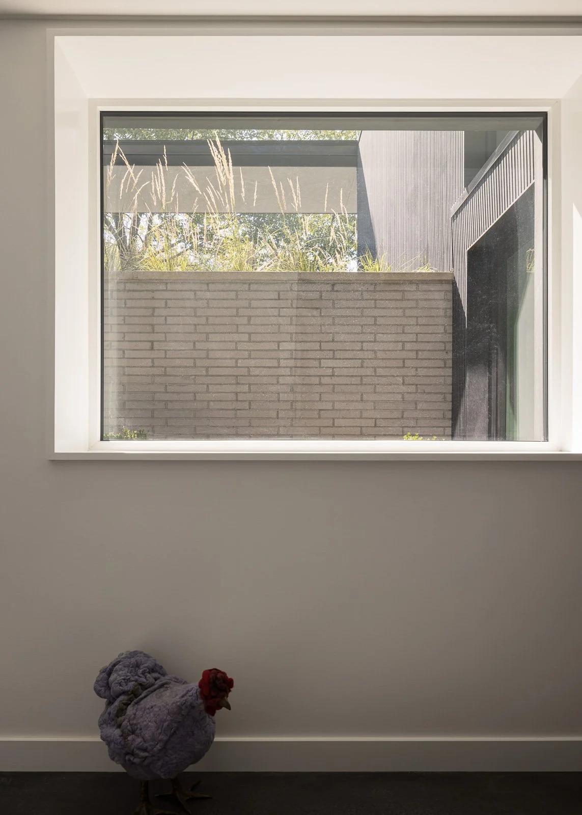 Interior detail at Prairie Light featuring textures, materials, and light interplay