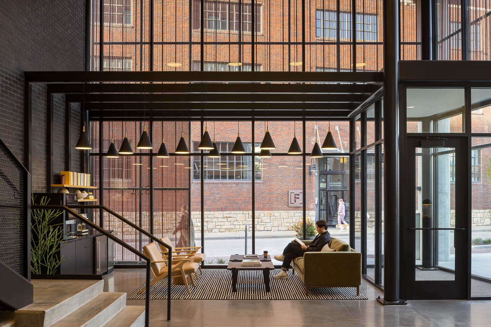 Interior detail highlighting textures, finishes, and craftsmanship in Tracks commercial architecture photography.