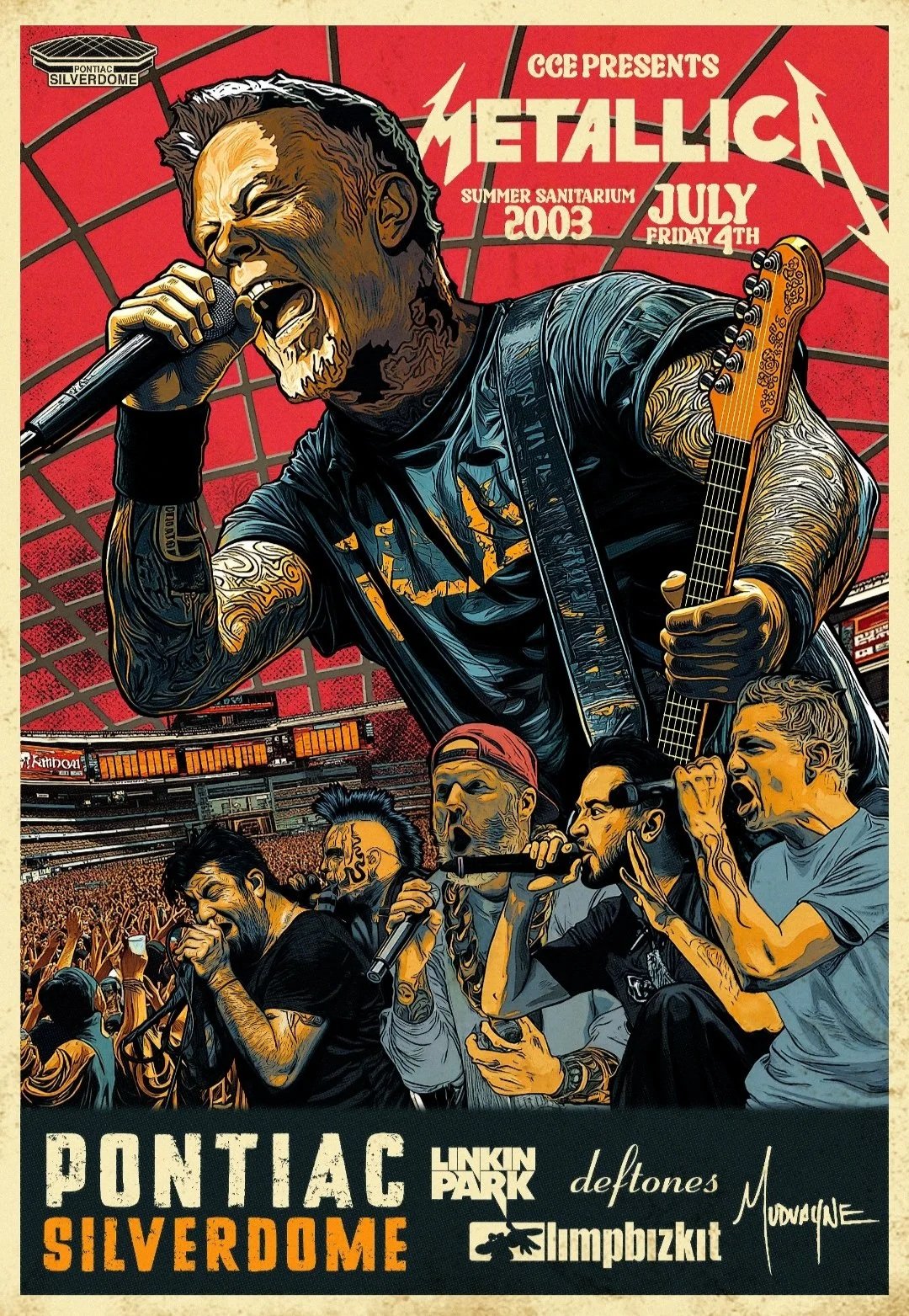 Summer Sanitarium '03
Metallica, Linkin Park, Limp Bizkit, Deftones, Mudvayne
Pontiac Silverdome