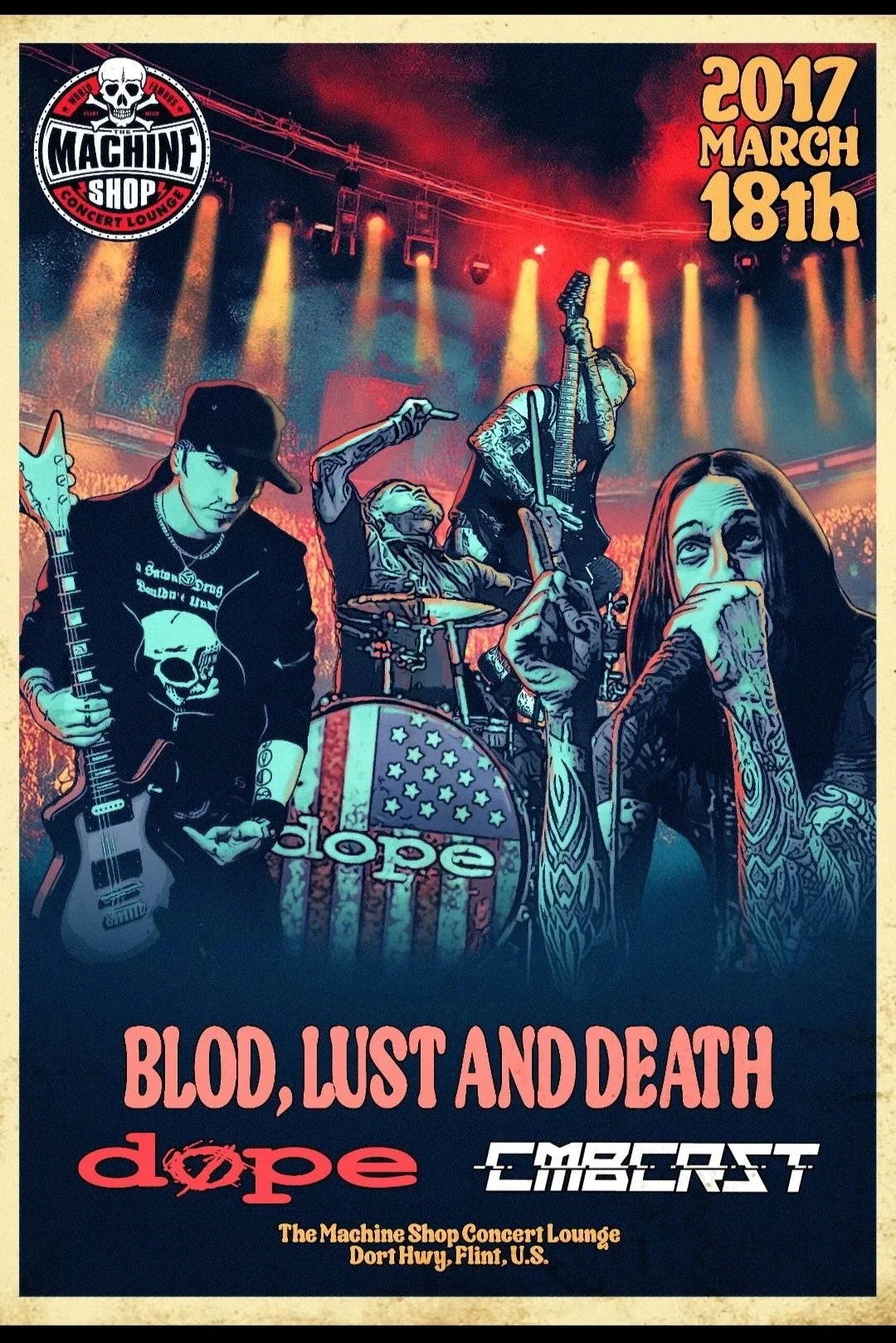 Blood Lust & Death Tour
Dope, Combichrist
The Machine Shop