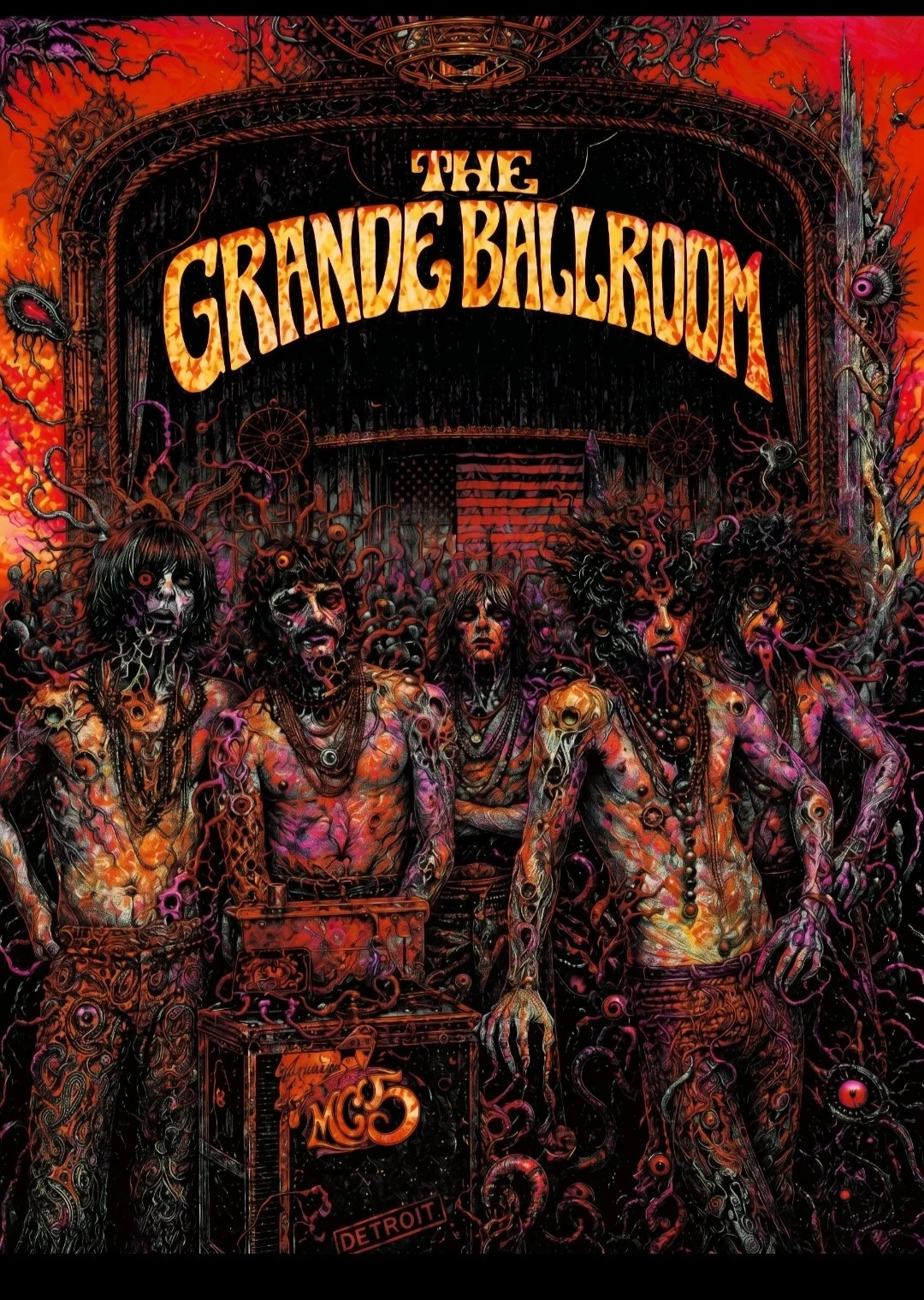 The Psychedelic Ballroom Orange Glow Variant Digital Download Poster