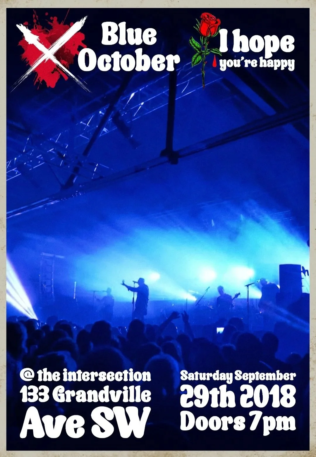 Blue October Live: Grand Rapids Concert Poster