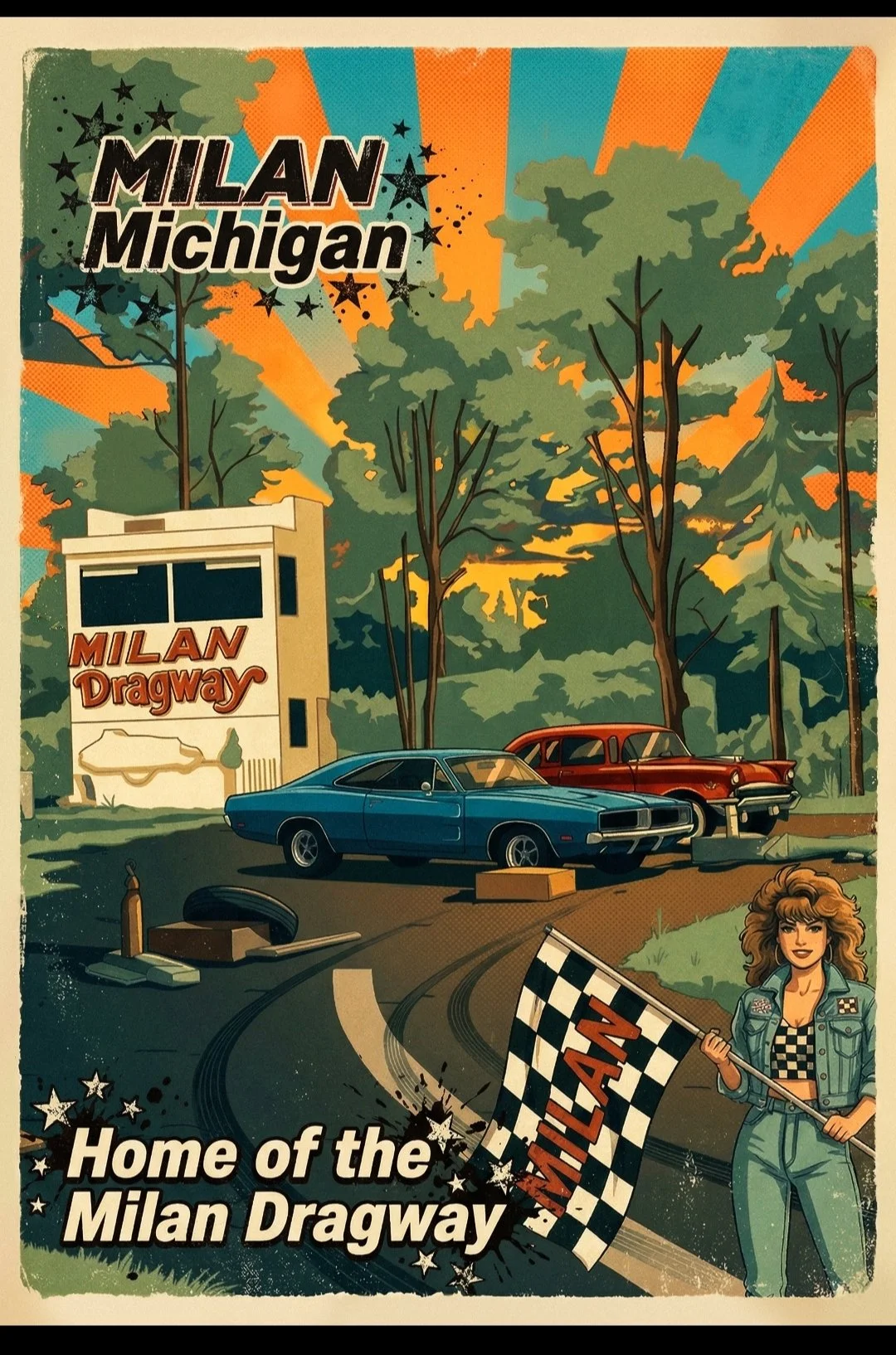 Milan Dragway Travel Poster